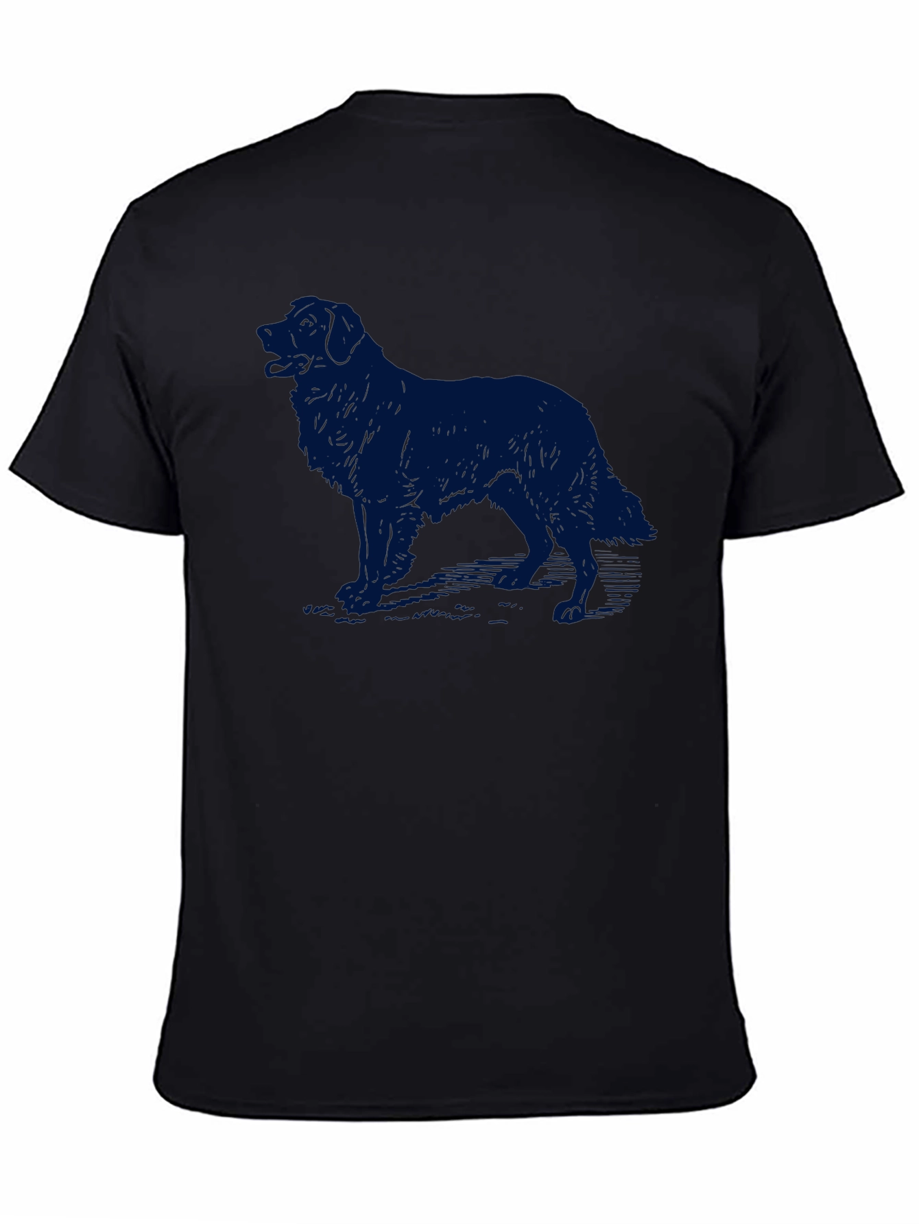 Black Dog Silhouette Graphic Tee - Black view 4
