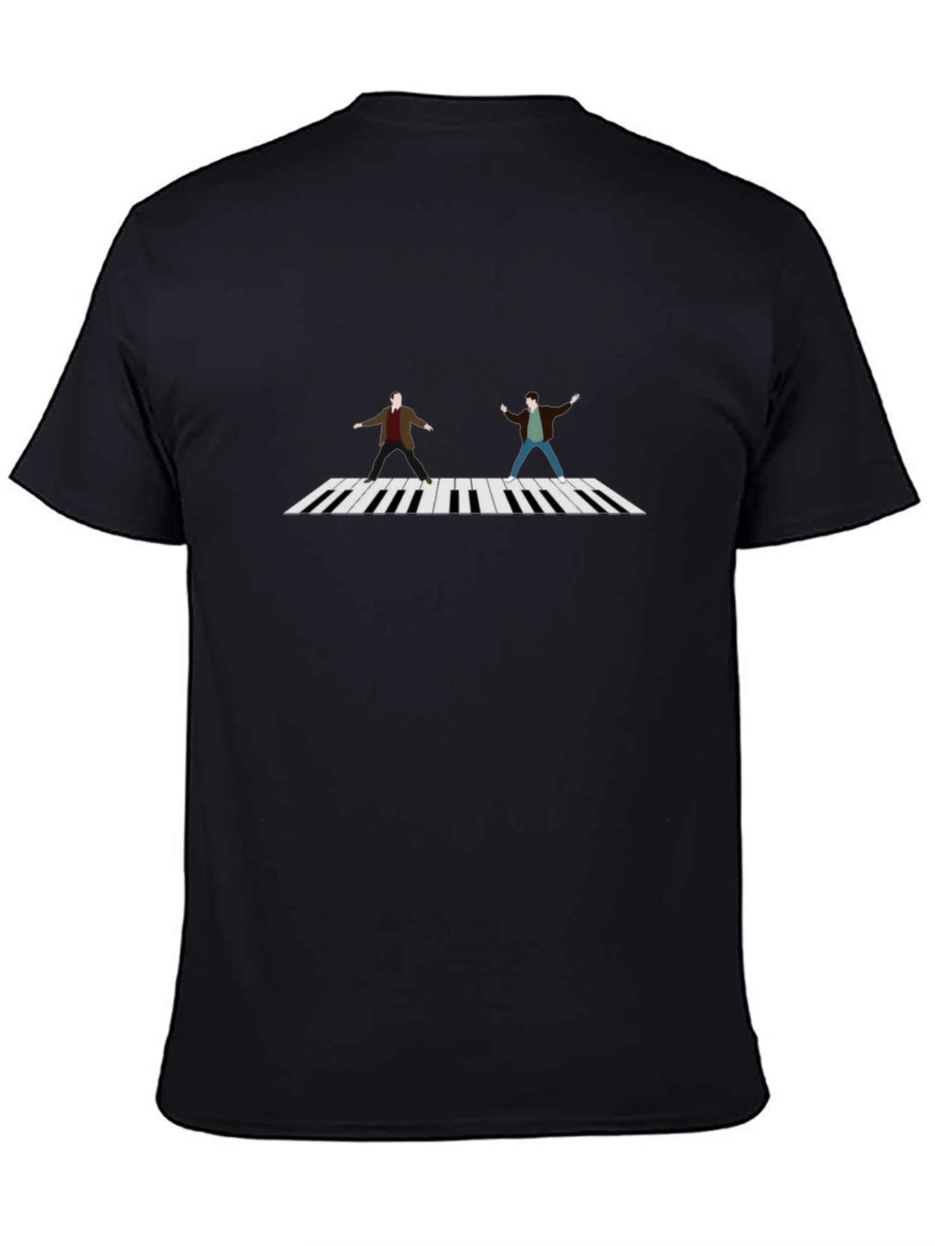 Black Walking Piano Black T-Shirt view 4