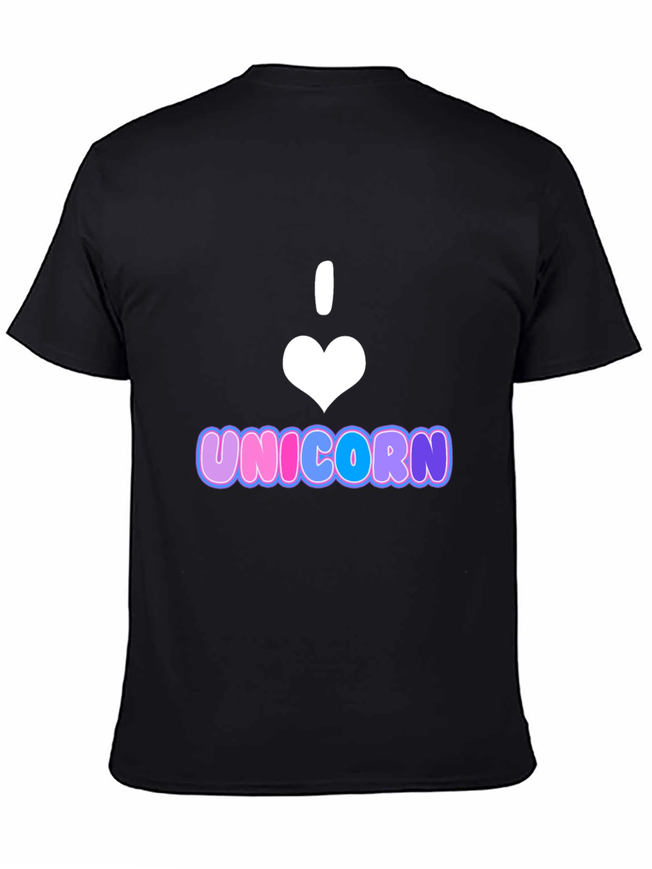 Black I Heart Unicorn T-Shirt - Black Cotton Blend view 4