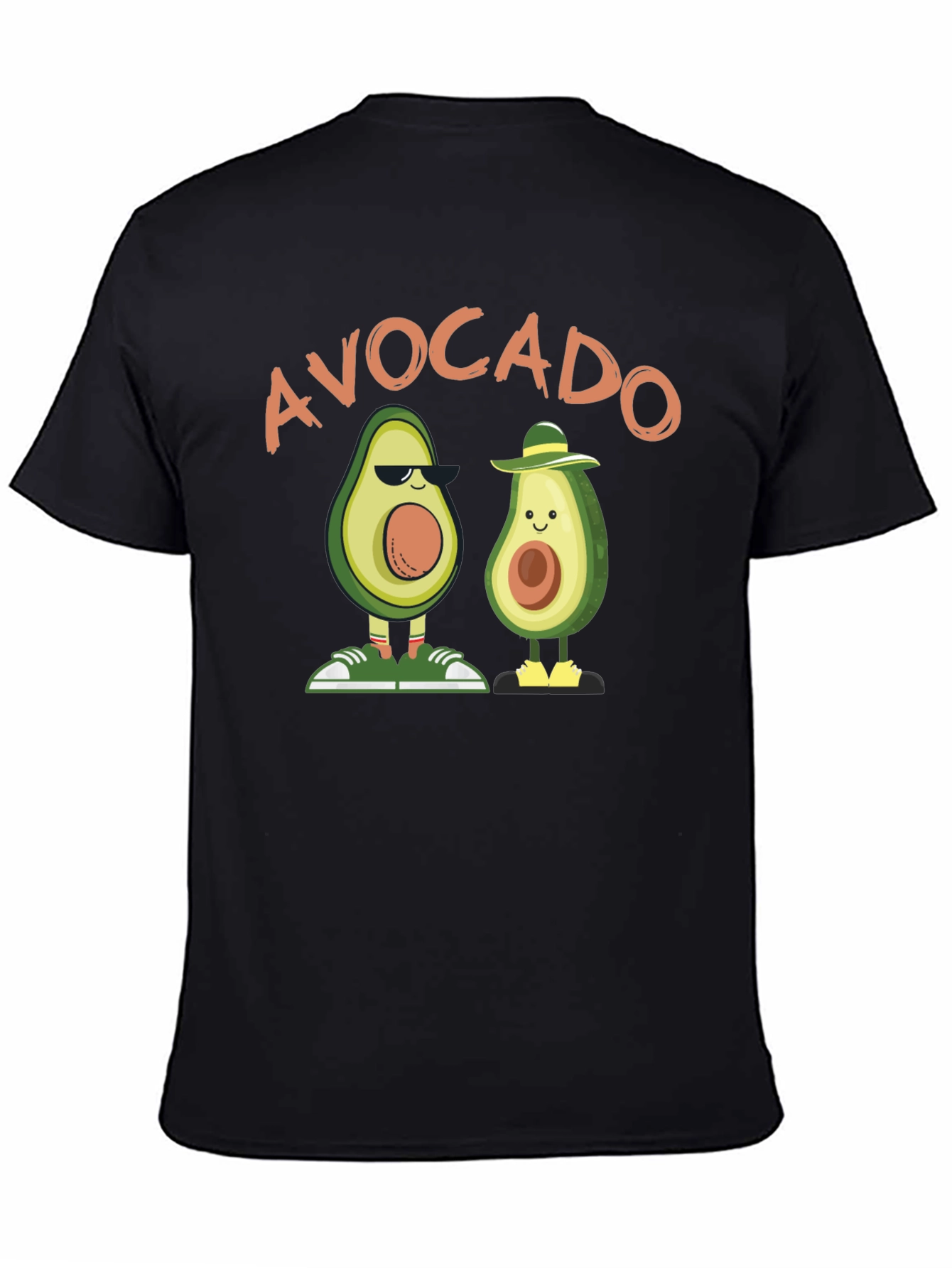 Black Avocado Graphic T-Shirt - Cool & Fun Design view 4