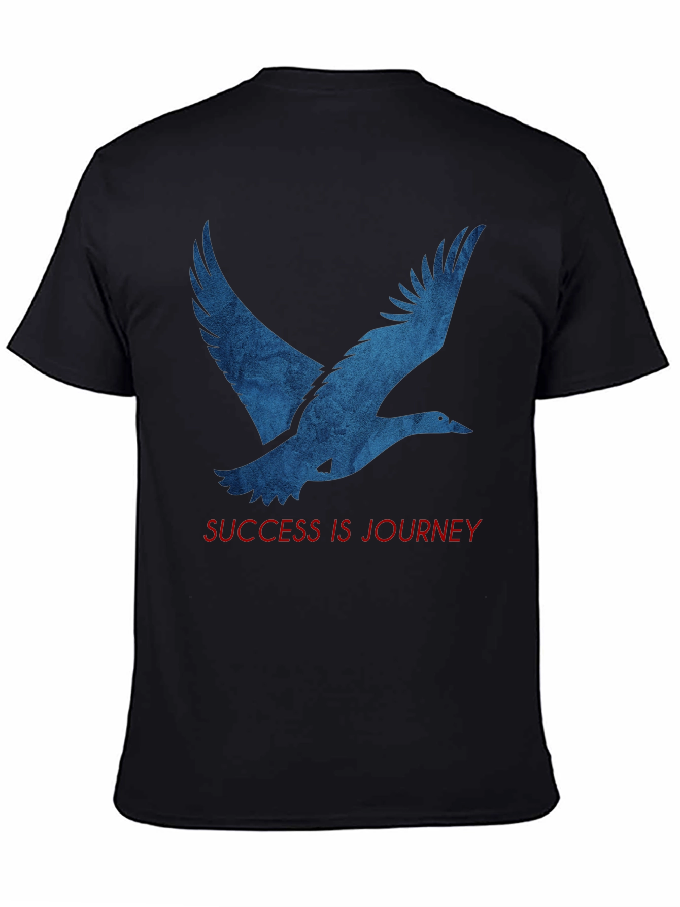 Black Success Journey Bird Graphic T-Shirt - Black view 4