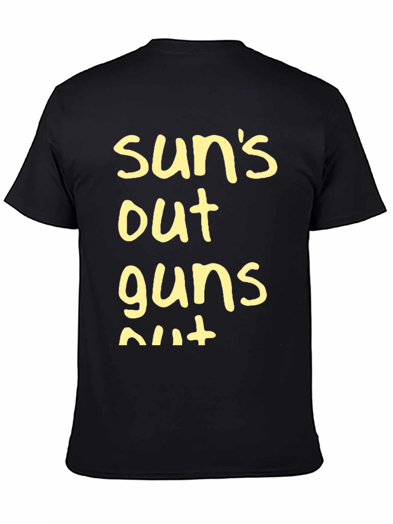 Black Sun's Out Guns Out T-Shirt - Black view 4