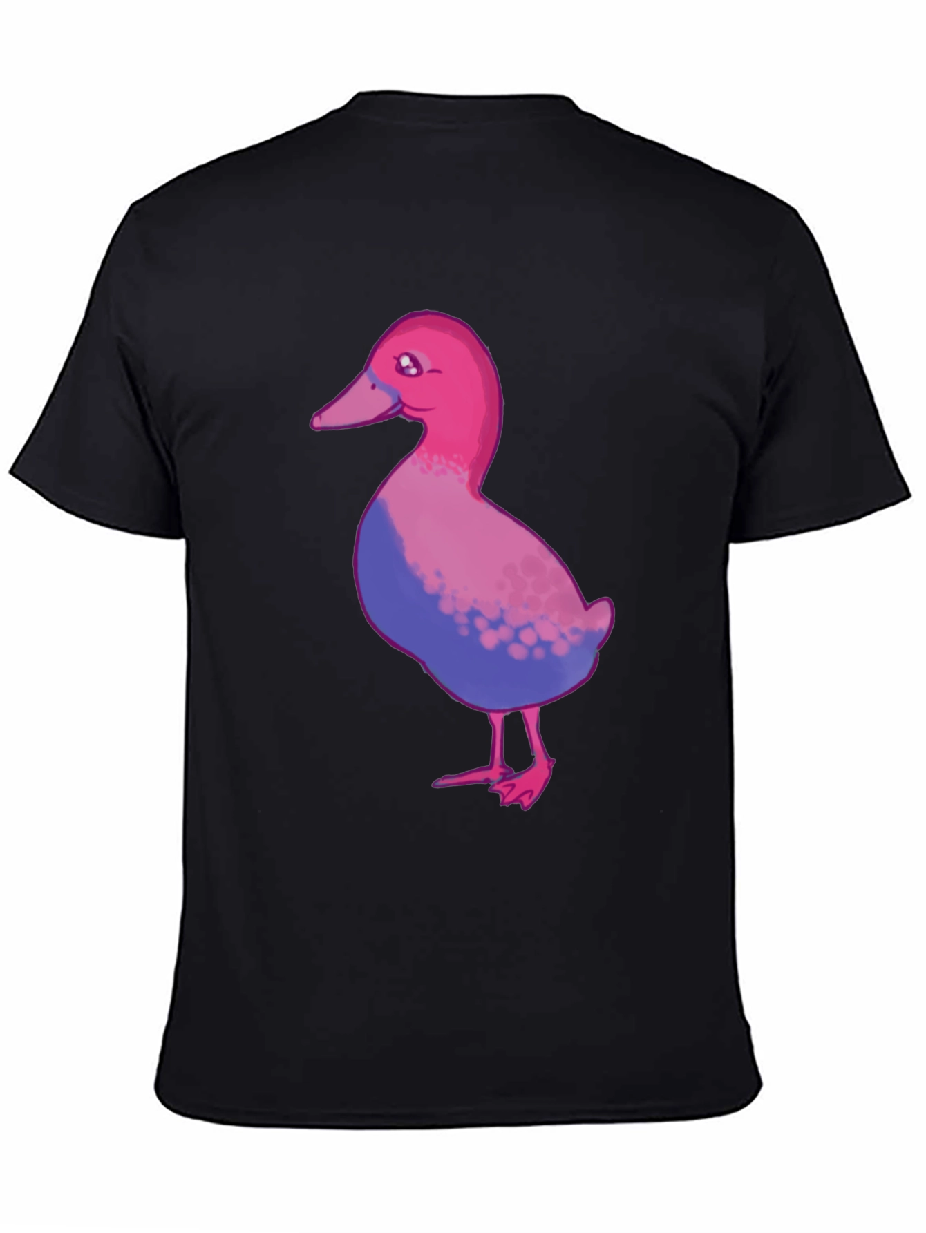 Black Bisexual Pride Duck T-Shirt - Black Cotton Blend view 4