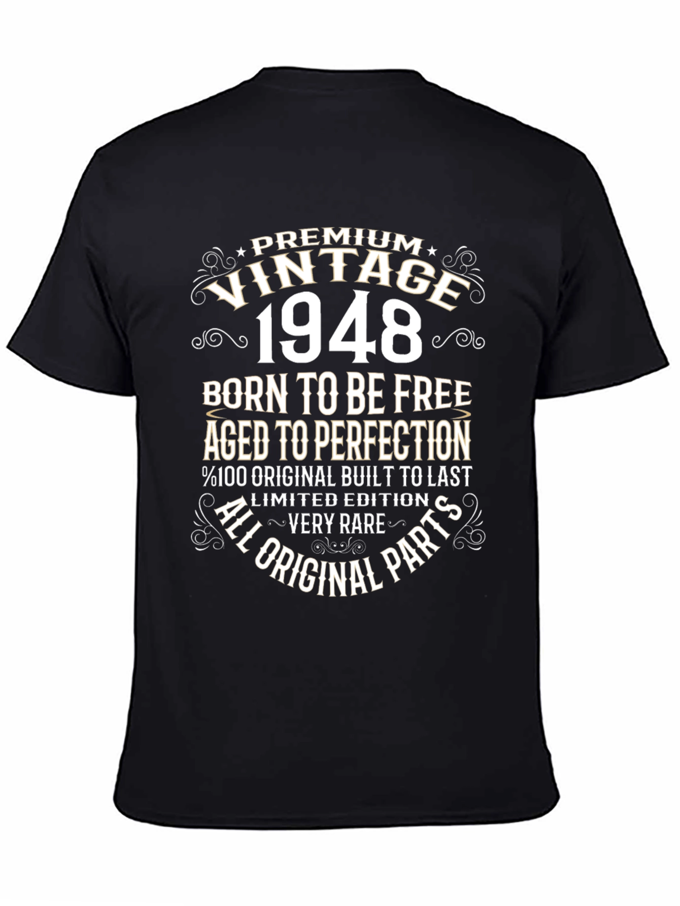Black Premium Vintage 1948 T-Shirt - Limited Edition view 4