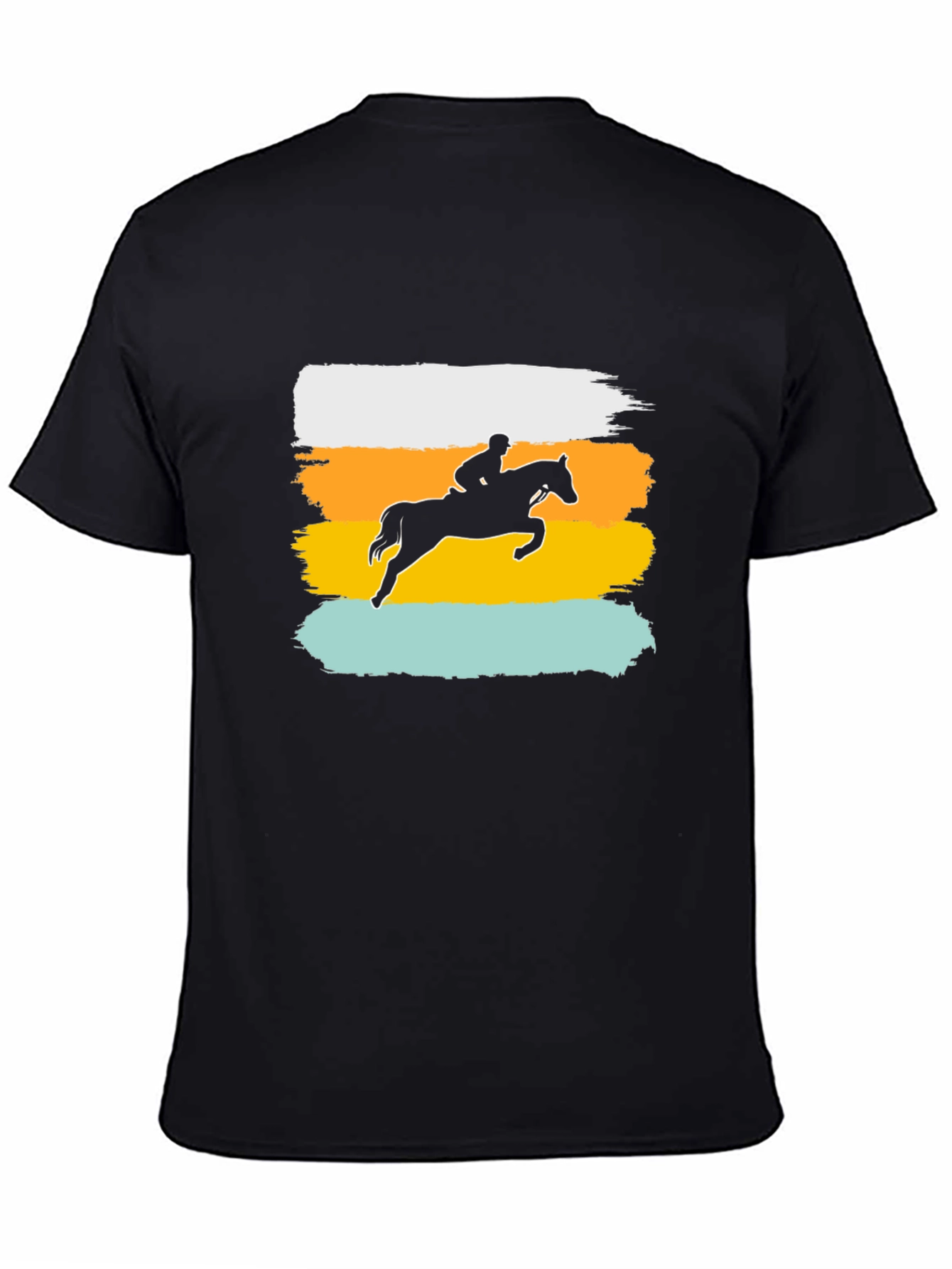 Black Equestrian Silhouette T-Shirt view 4