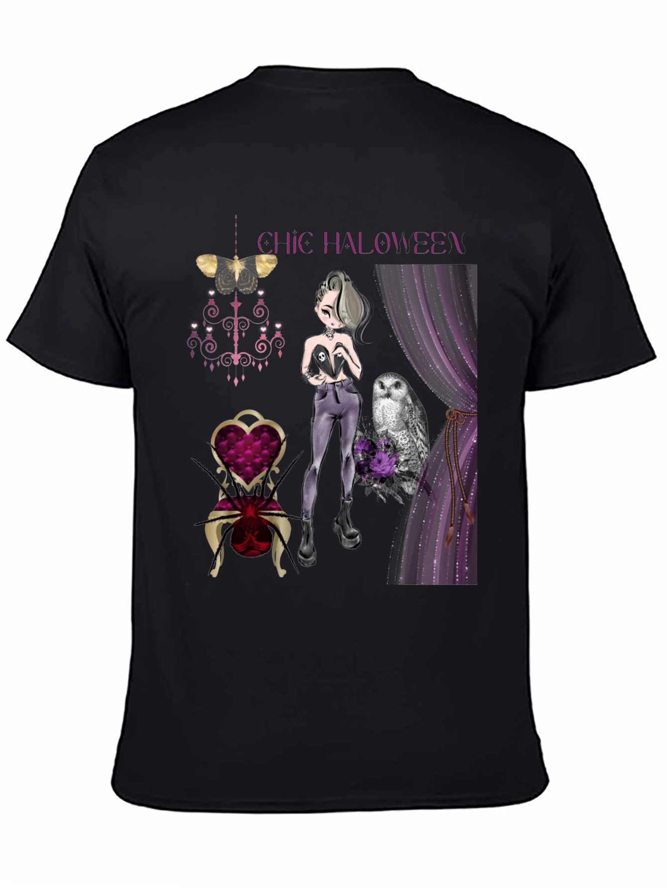 Black Chic Halloween Graphic Tee view 4