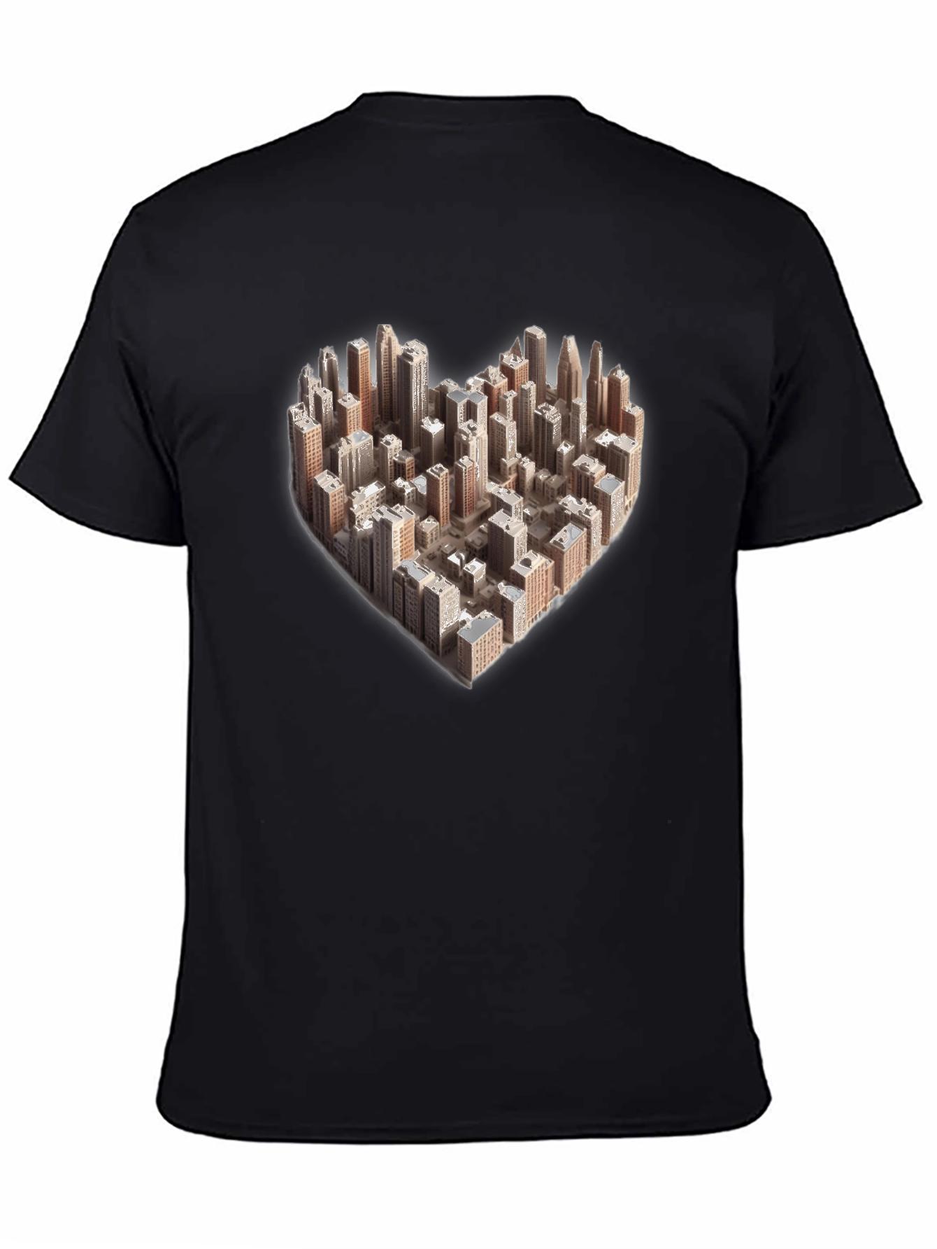 Black Heart of the City Tee - Urban Love T-Shirt view 4