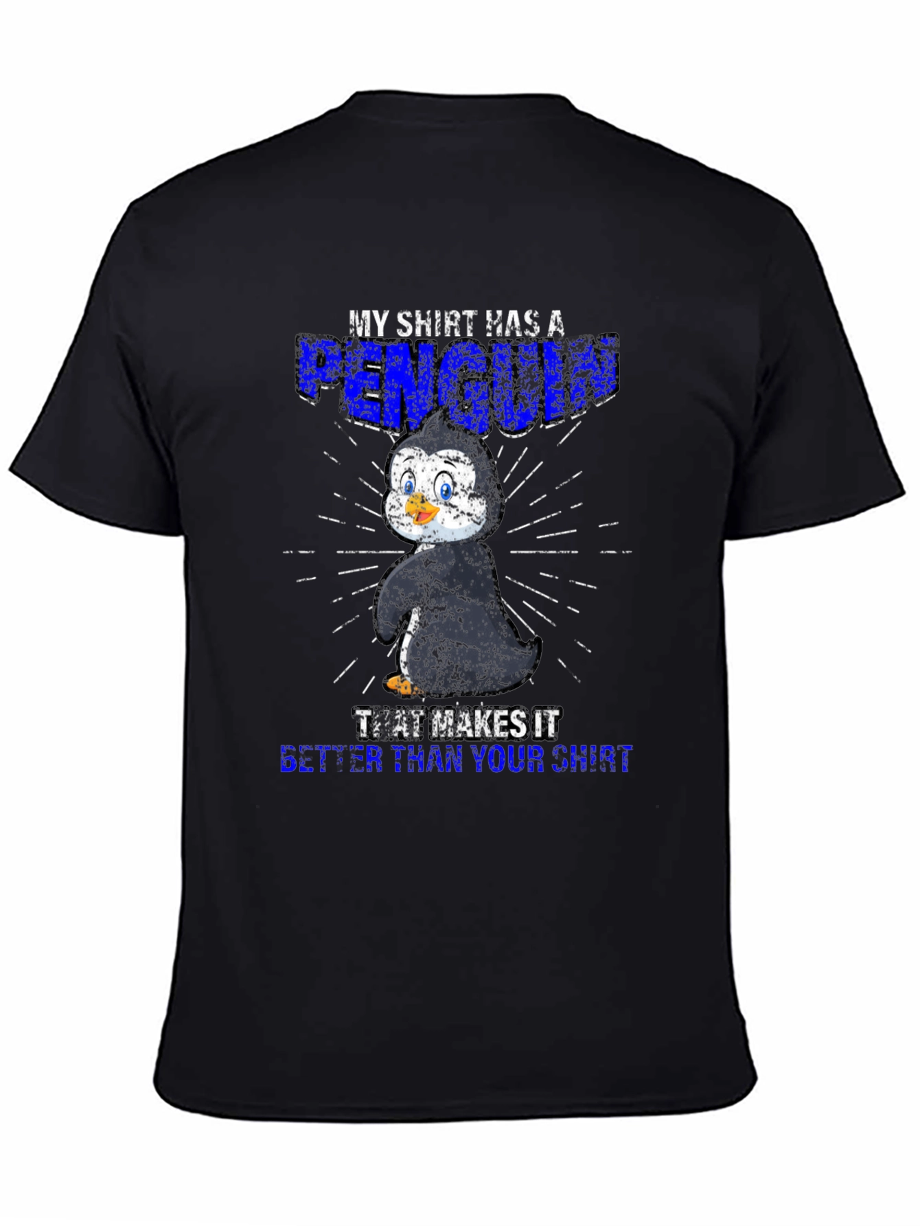 Black Penguin Graphic T-Shirt: Better Than Your Shirt! view 4