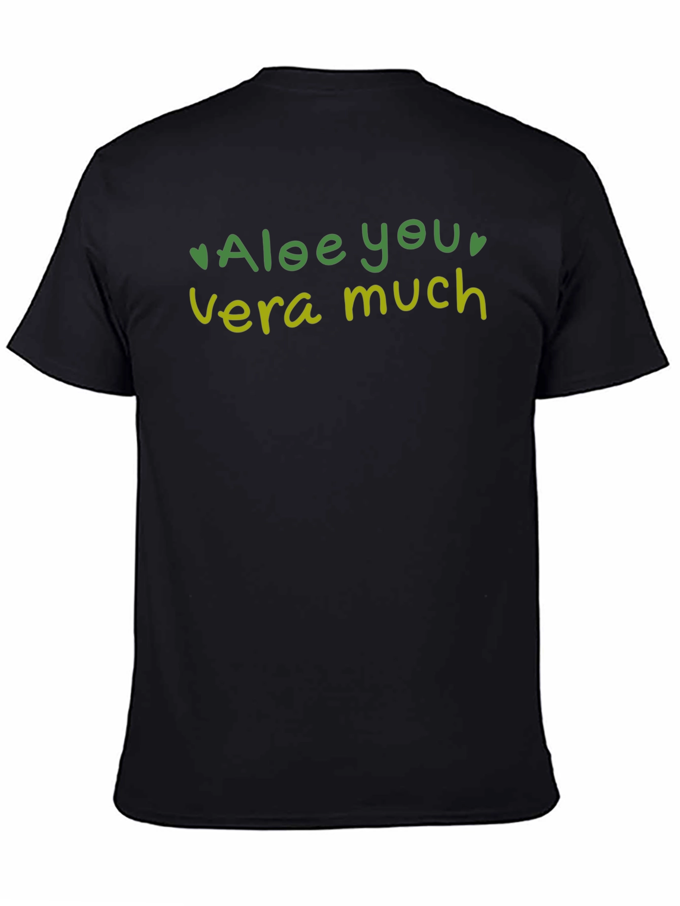 Black Aloe You Vera Much Graphic Tee - Cute Plant Lover T-Shirt view 4