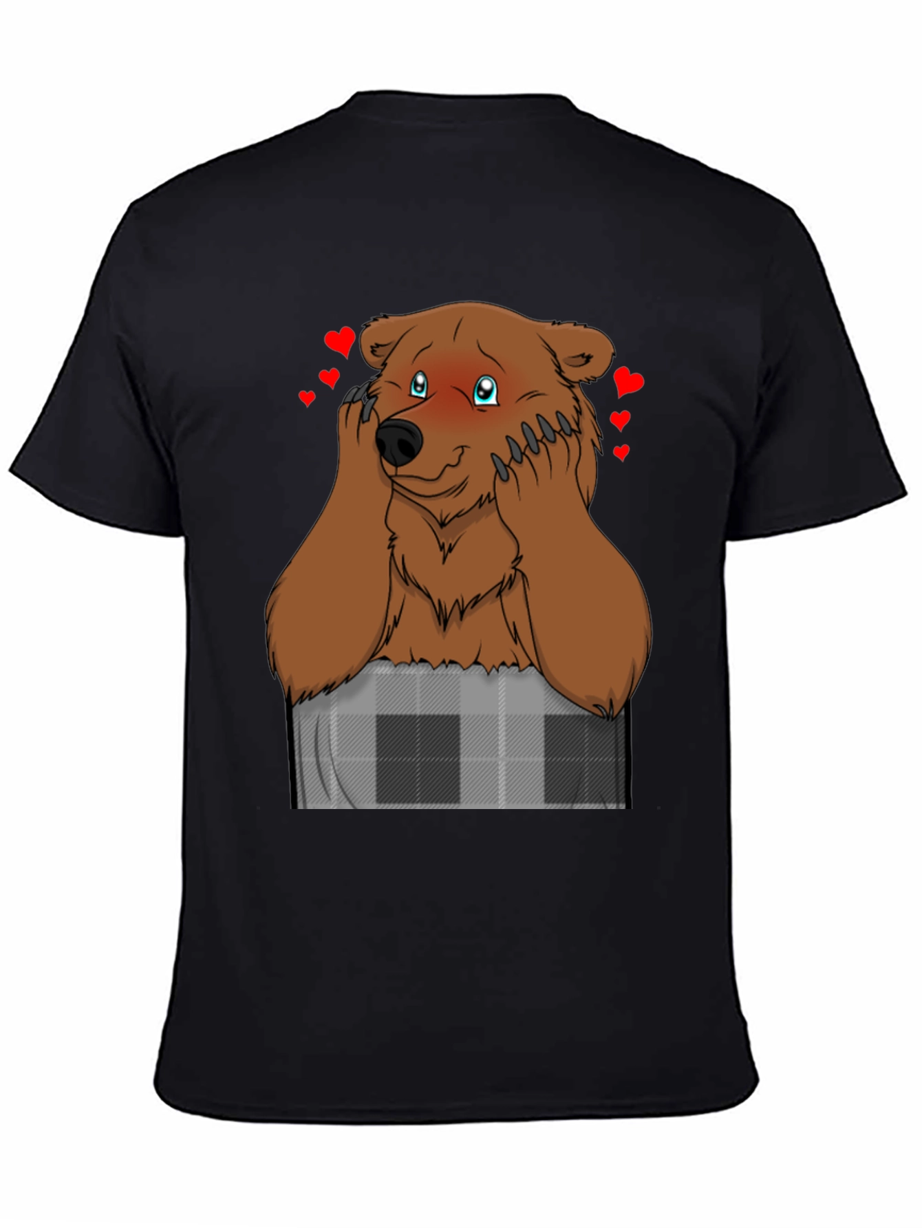 Black Lovestruck Bear Graphic T-Shirt view 4