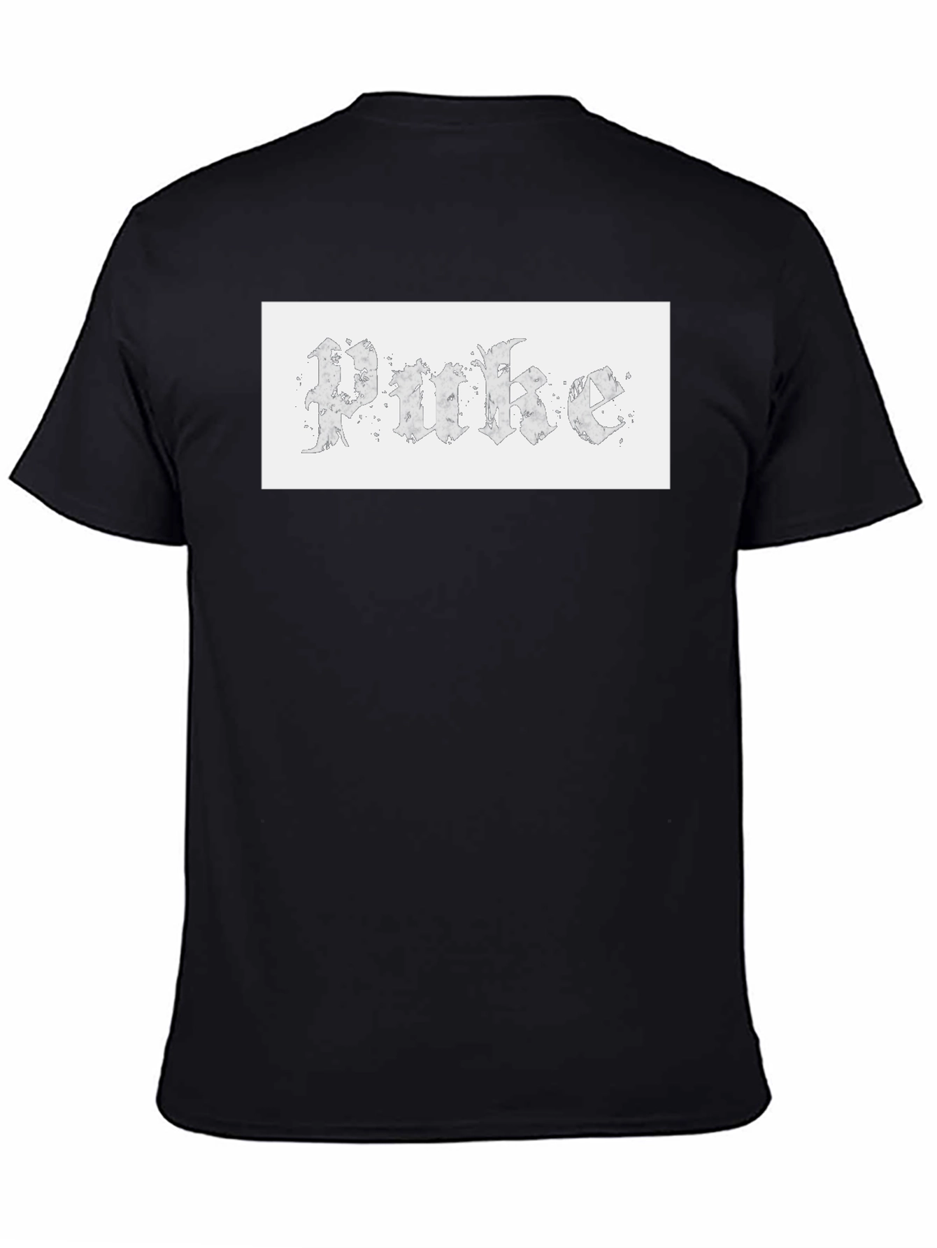 Black Gothic Text Tee - Unique Design, Casual Wear view 4