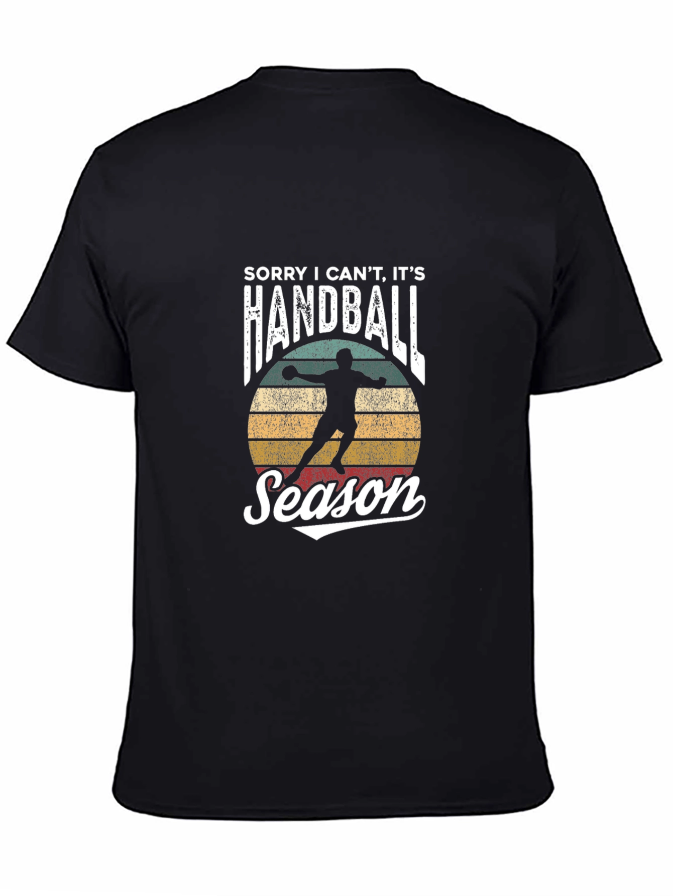 Black Handball Season Graphic T-Shirt view 4