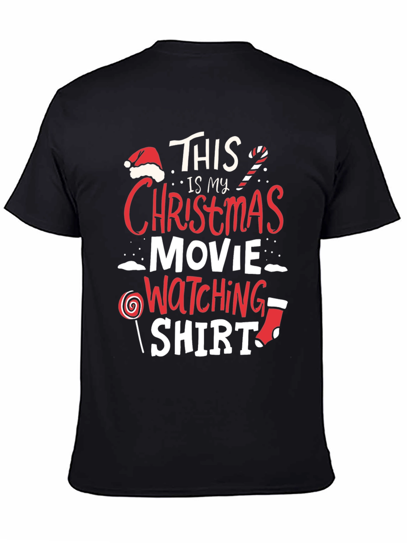 Black Christmas Movie Watching Shirt view 4