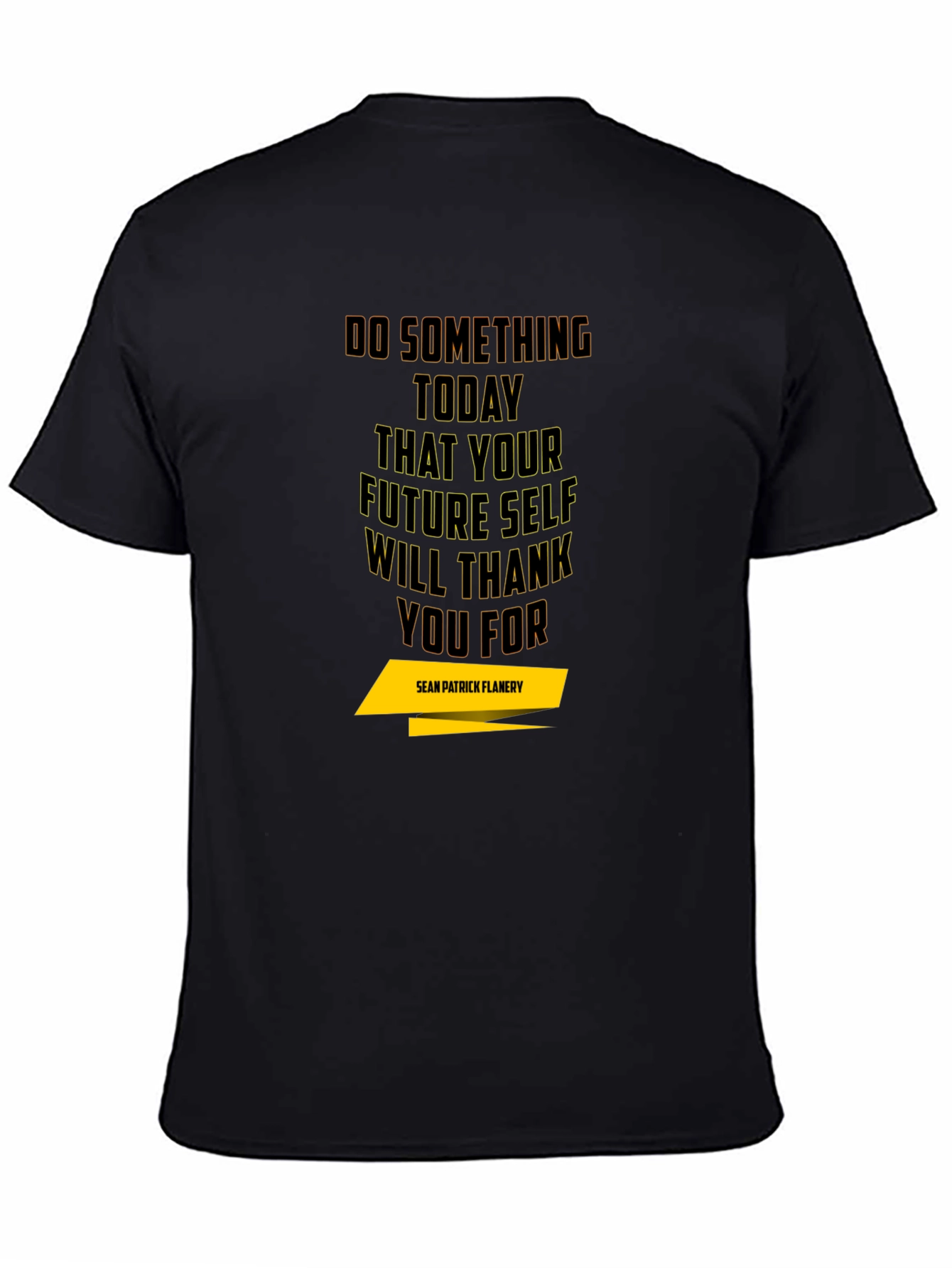 Black Inspirational T-Shirt - 'Do Something Today' Black Tee view 4