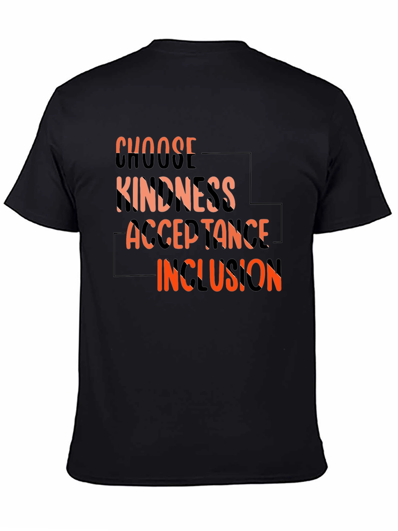 Black Choose Kindness, Acceptance, Inclusion T-Shirt view 4