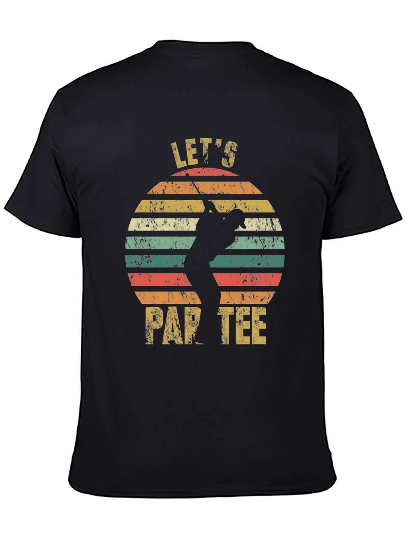 Black Let's Par Tee Golf T-Shirt view 4