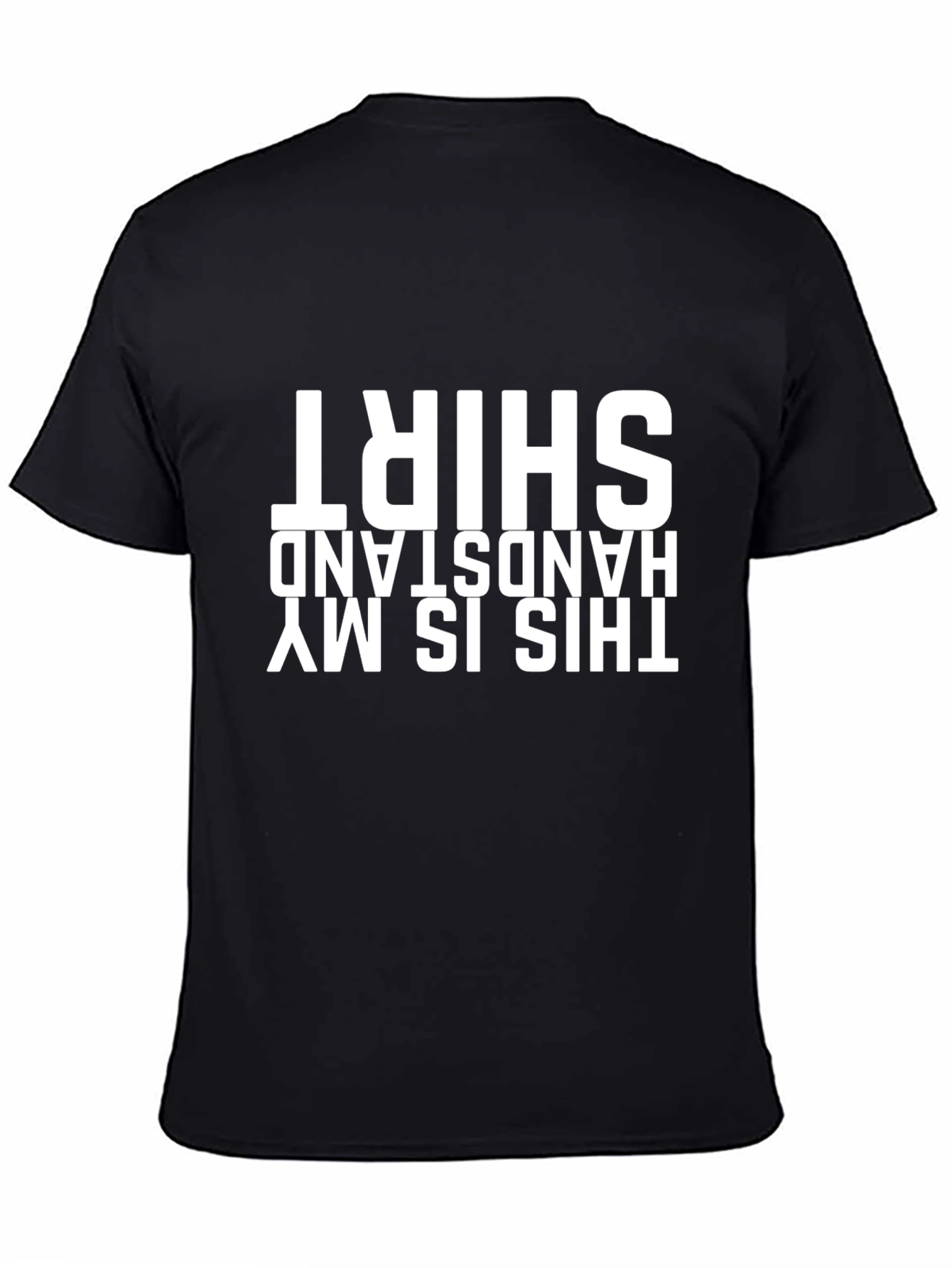 Black Handstand Shirt - Novelty Gym T-Shirt view 4