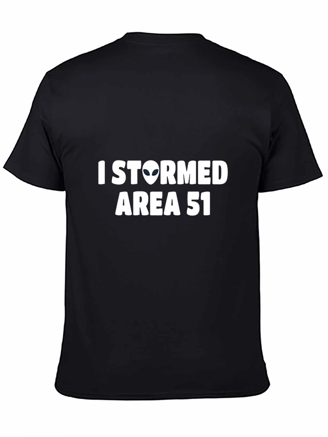 Black I Stormed Area 51 Alien Graphic Tee - Black view 4