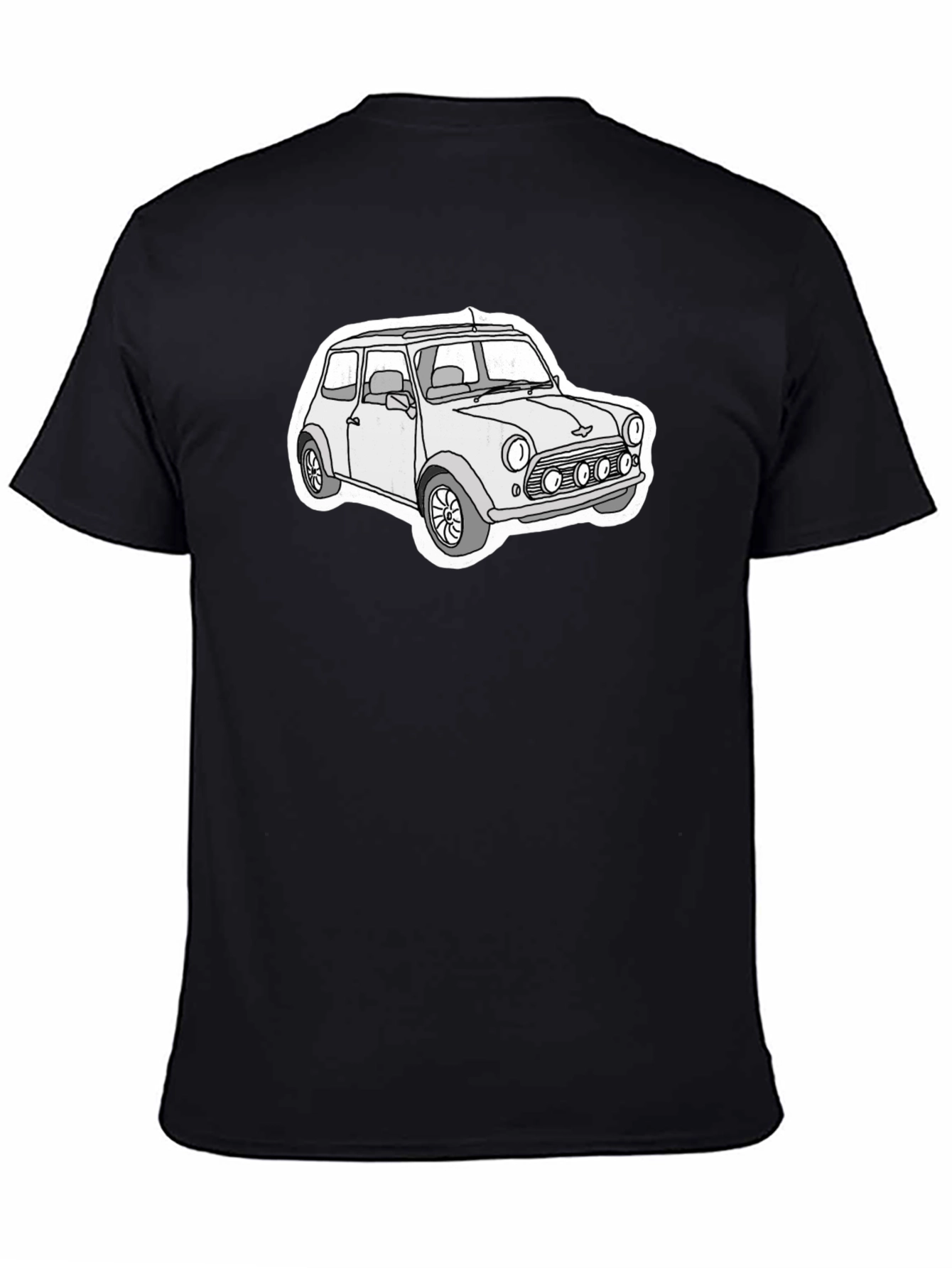 Black Classic Car Graphic Tee - Black view 4
