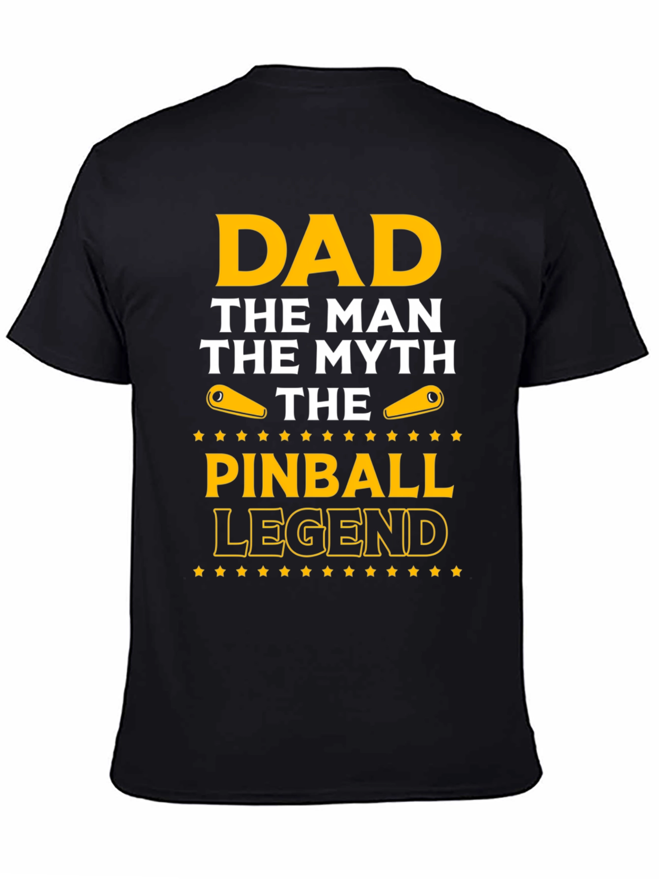 Black Dad Pinball Legend T-Shirt view 4