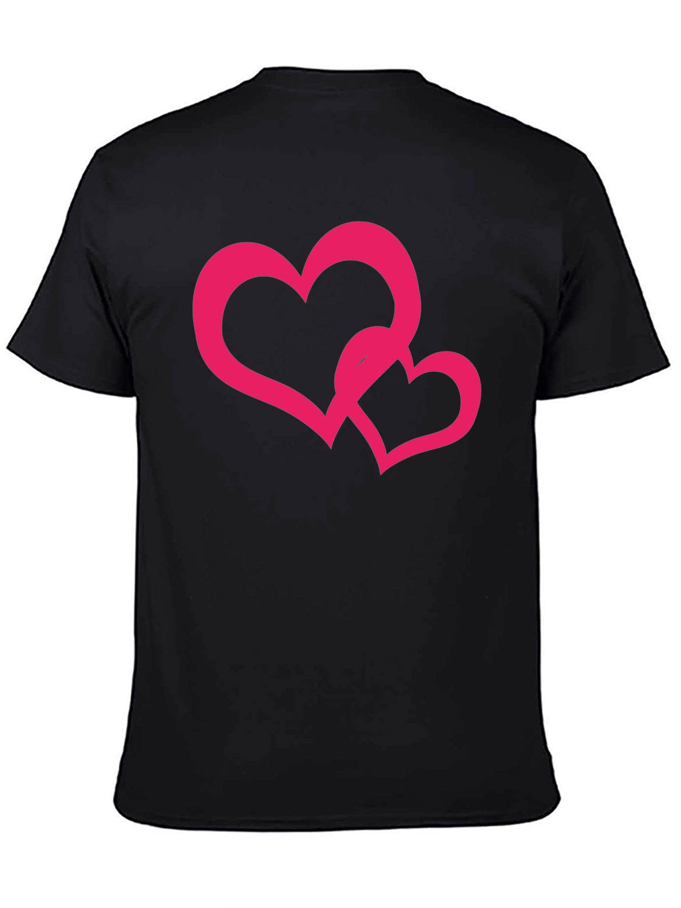Black Heart Graphic Black Tee - Stylish Casual Wear view 4