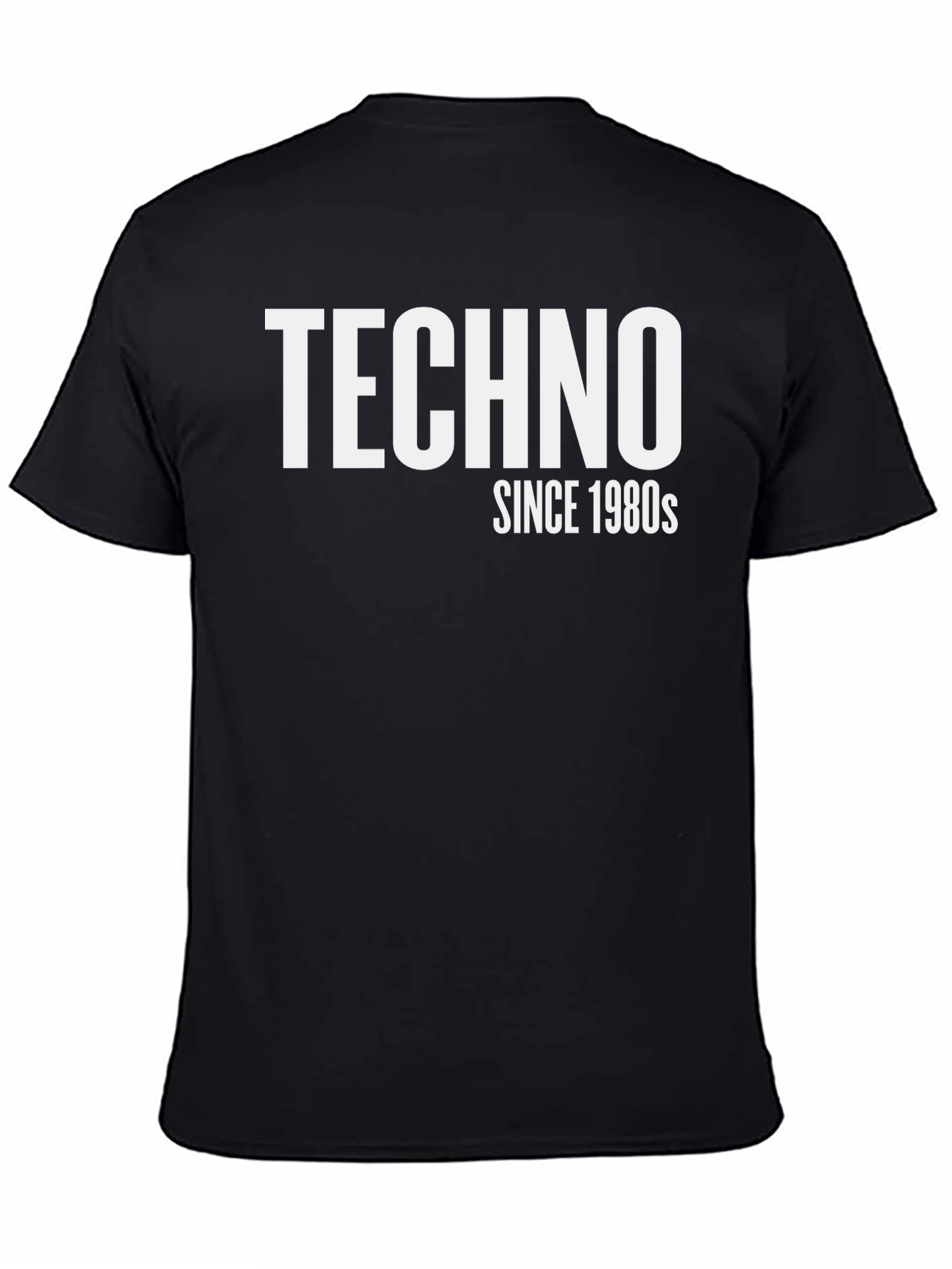 Black Techno Since 1980s Graphic T-Shirt view 4