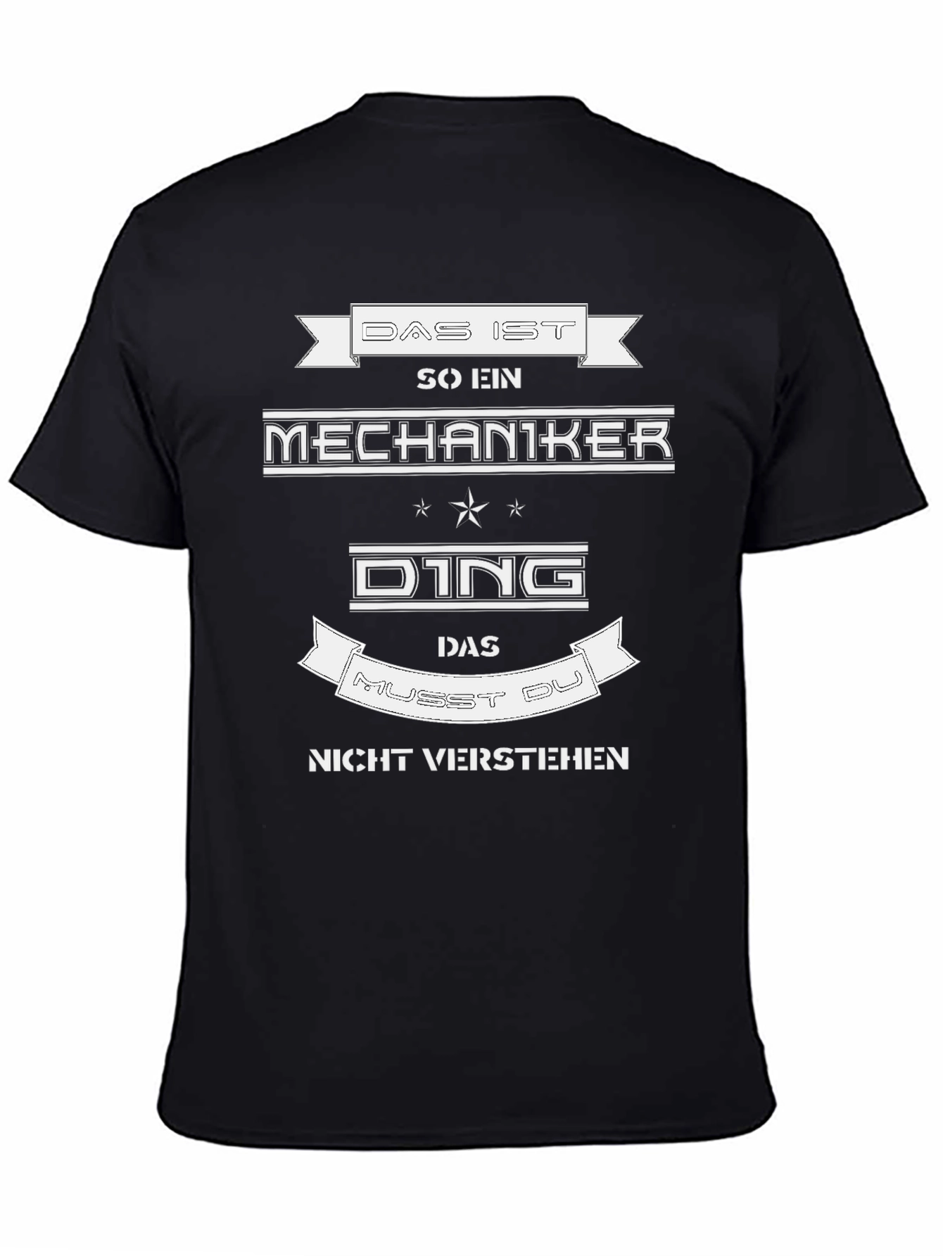 Black Mechanic T-Shirt - Funny German Slogan view 4