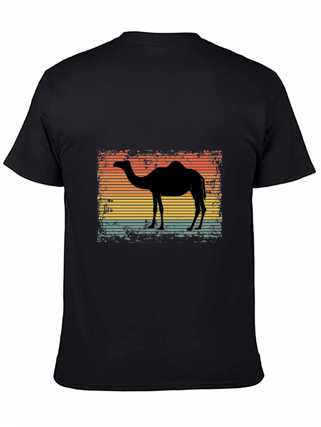 Black Retro Camel Silhouette Graphic Tee view 4
