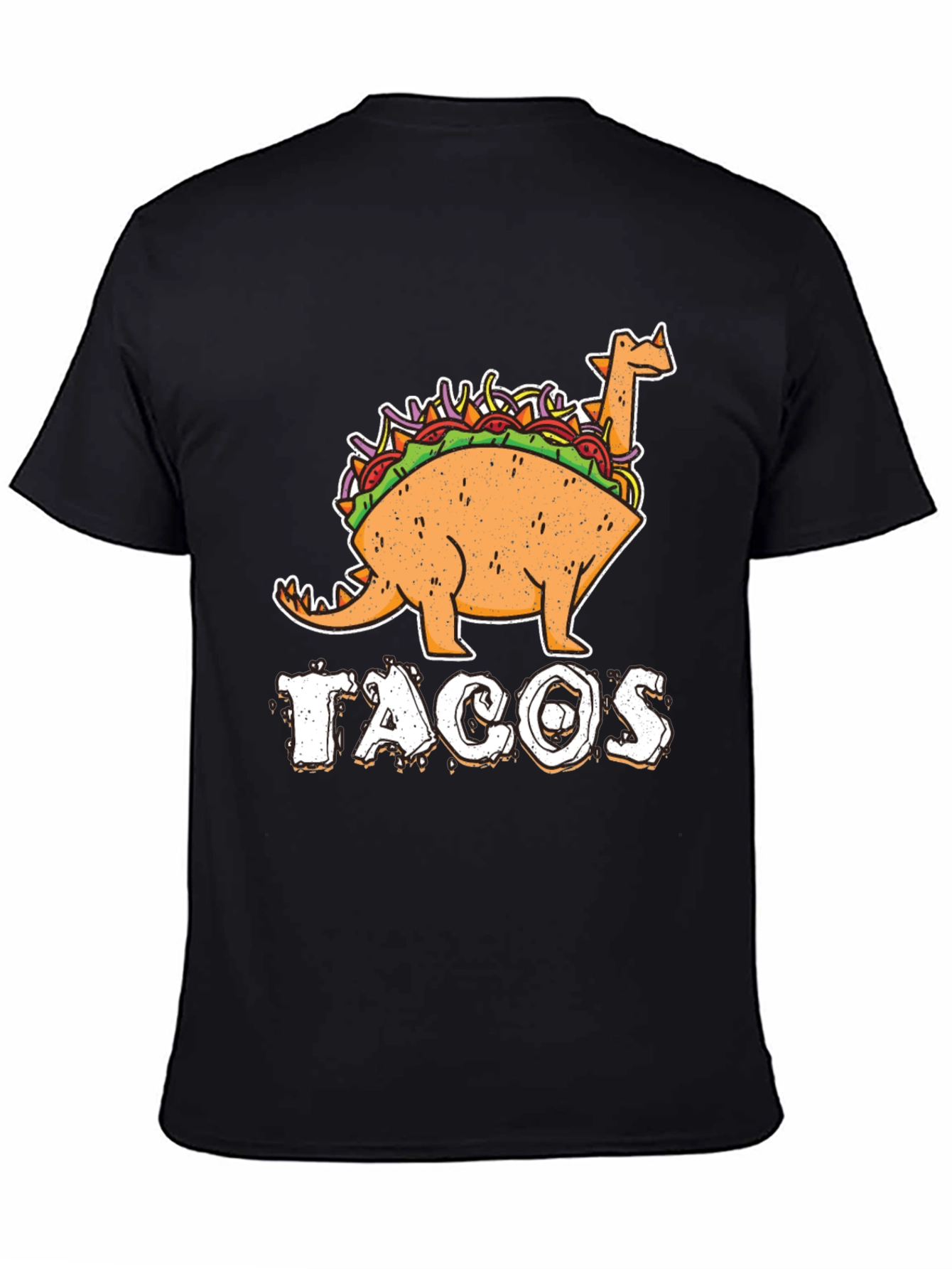 Black Taco Dinosaur T-Shirt - Funny Foodie Tee view 4