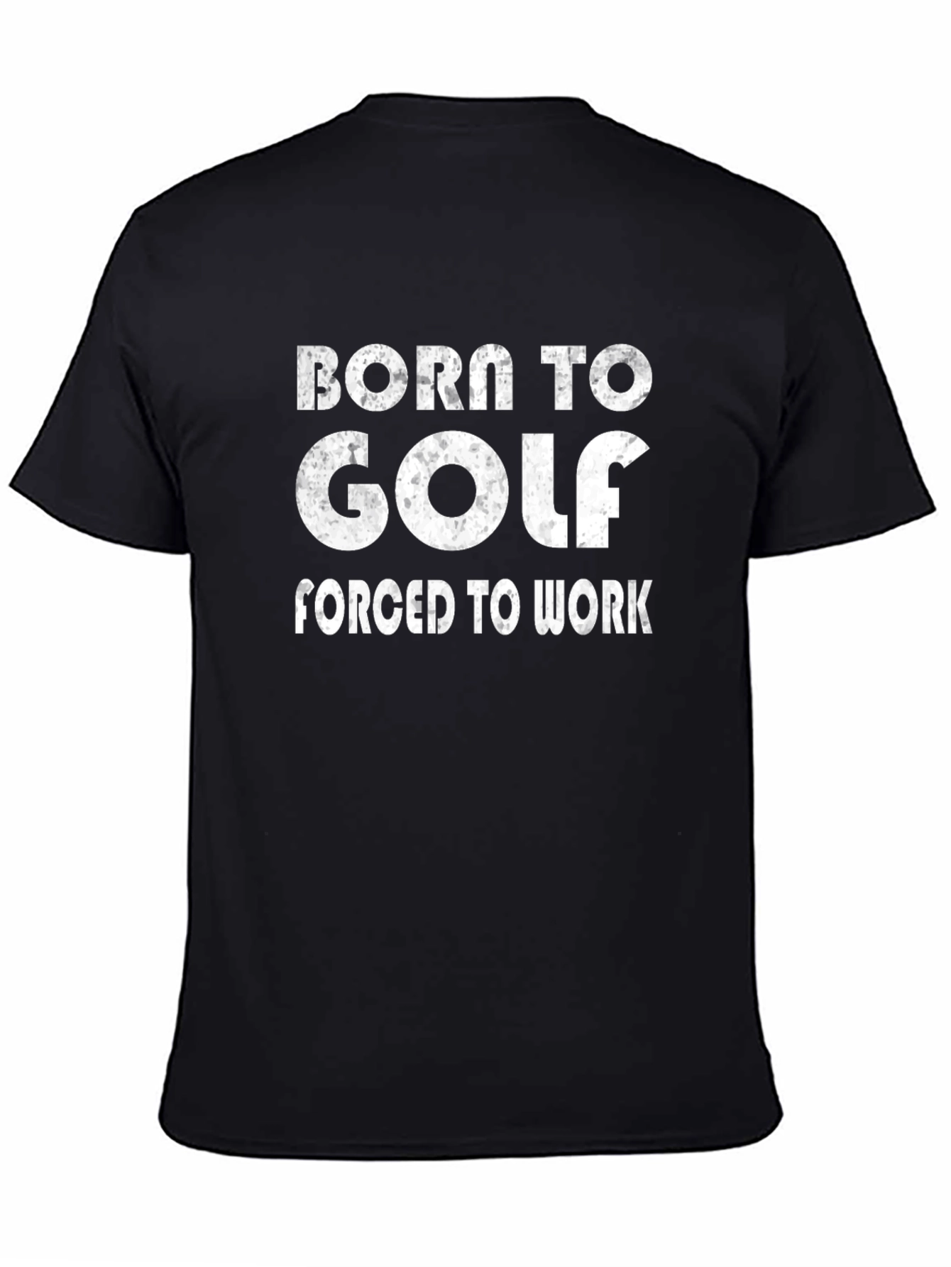 Black Born to Golf T-Shirt - Funny Golfer Tee view 4