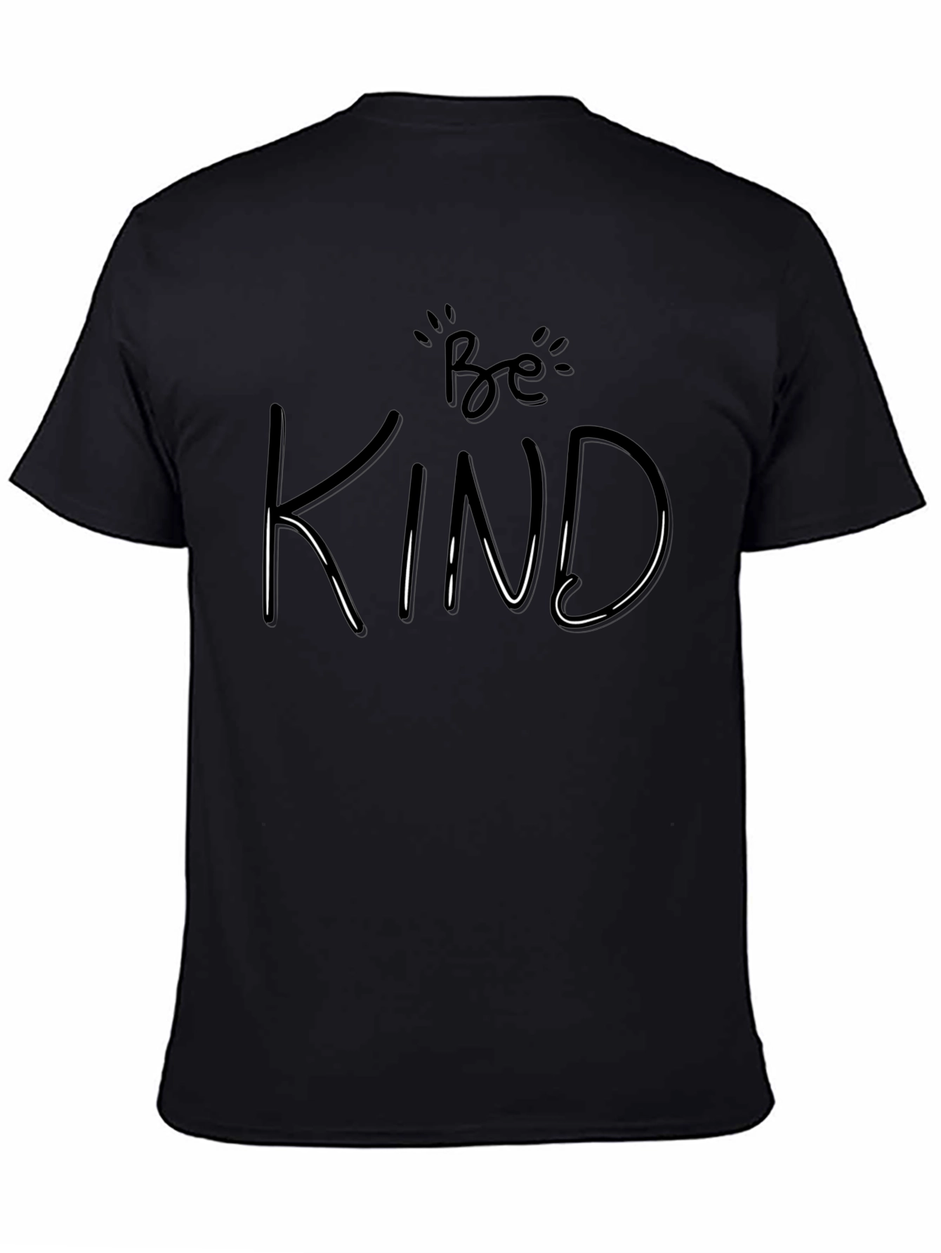 Black Be Kind Graphic Tee - Black Casual T-Shirt view 4
