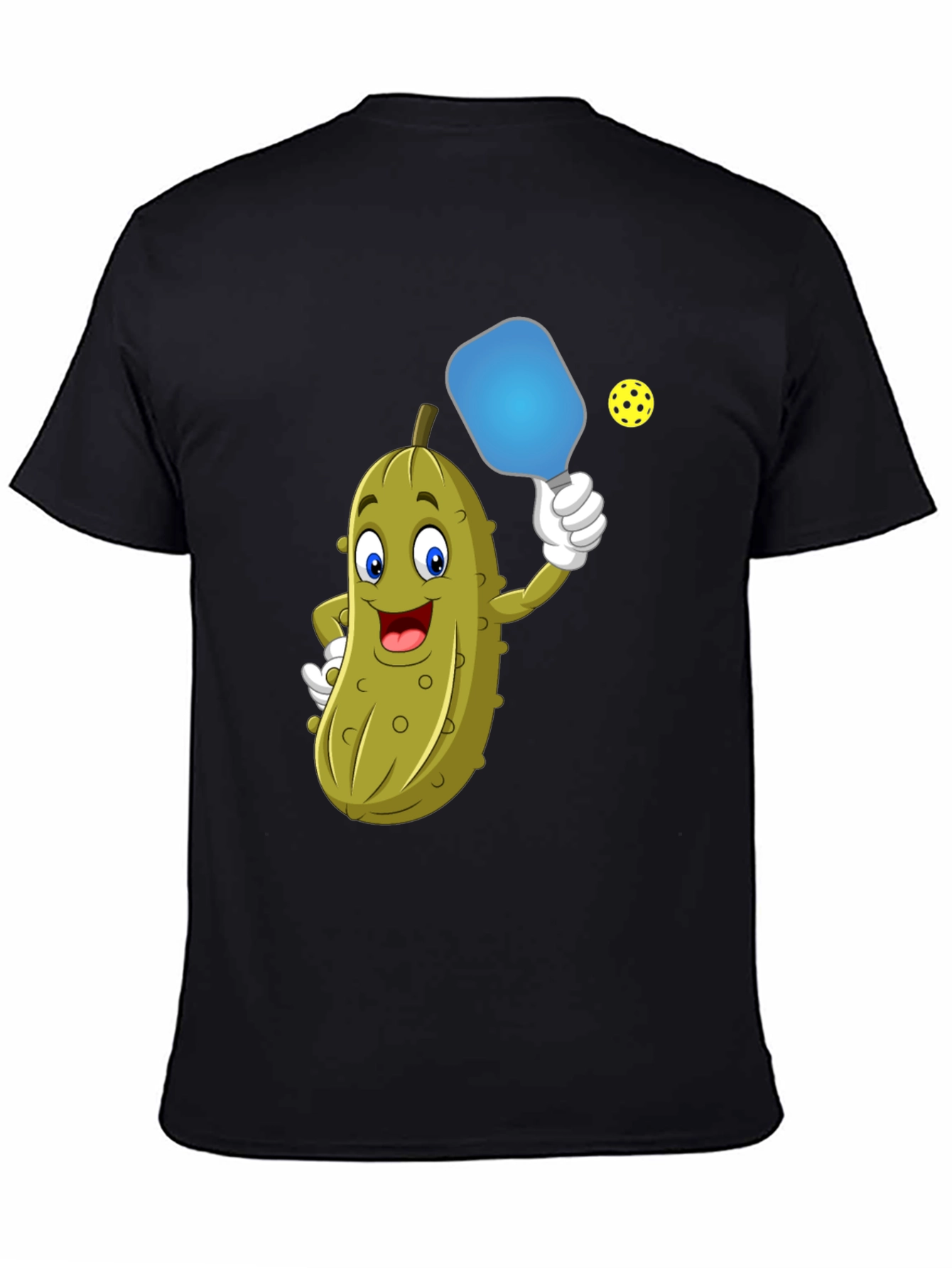Black Pickleball Pickle T-Shirt - Funny Sports Tee view 4