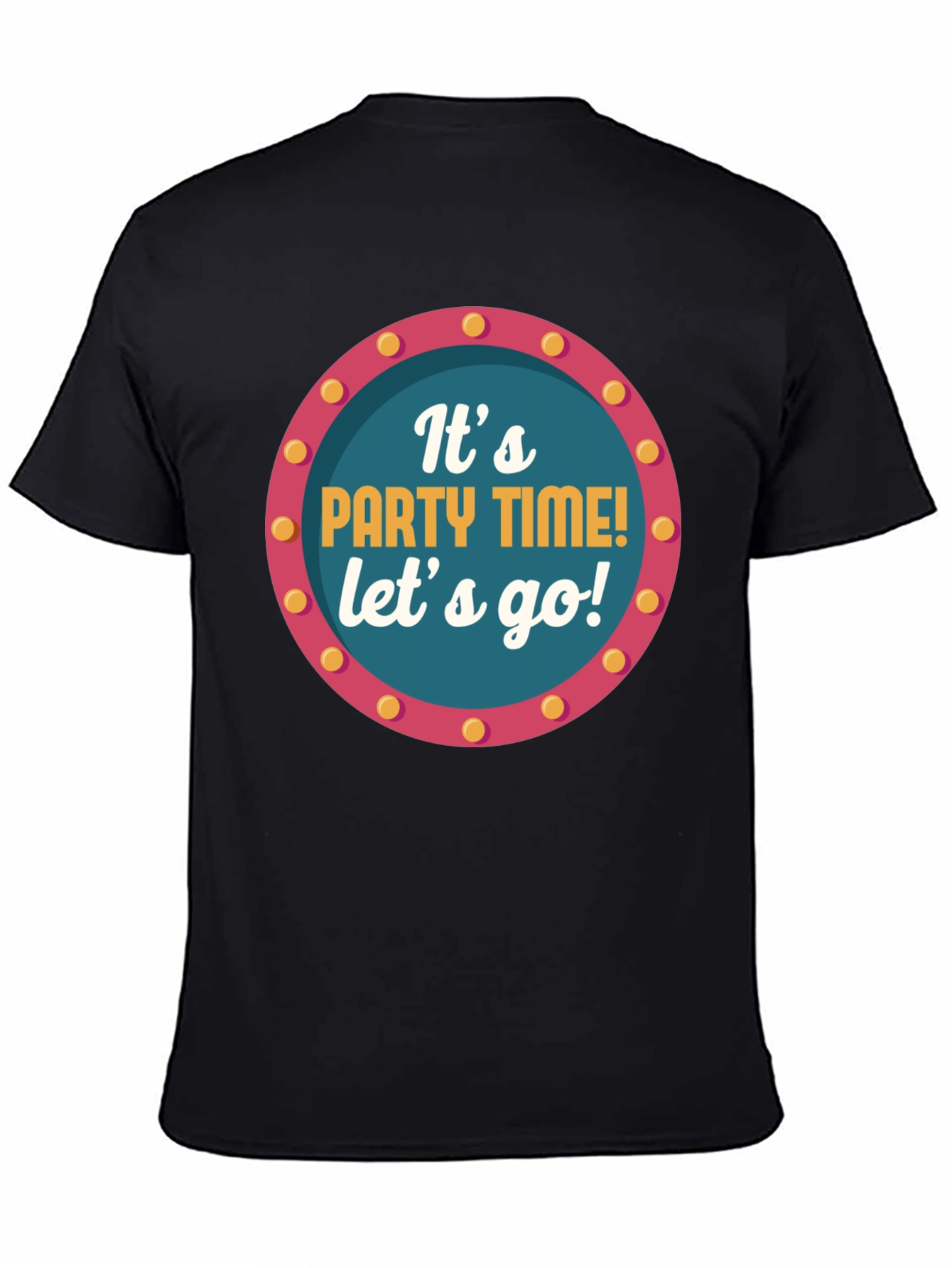 Black It's Party Time! Graphic Tee view 4