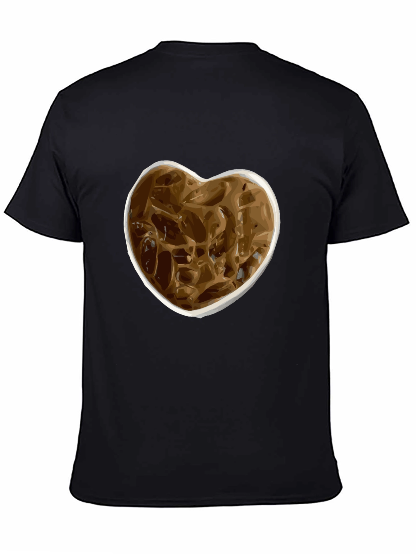 Black Iced Coffee Heart Graphic Tee - Casual Style view 4