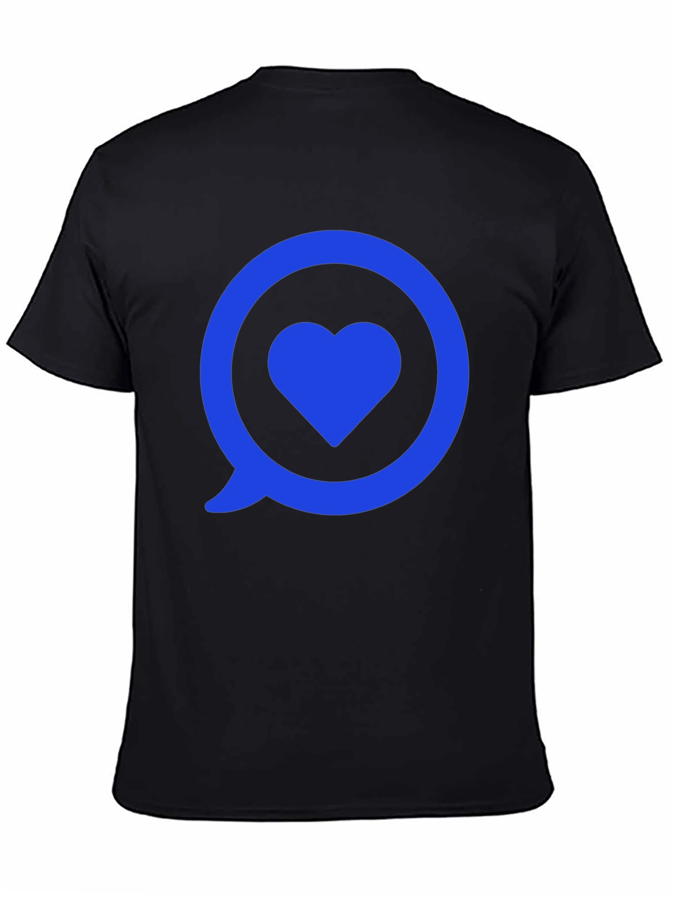 Black Heart in Speech Bubble Graphic Tee - Modern Style view 4