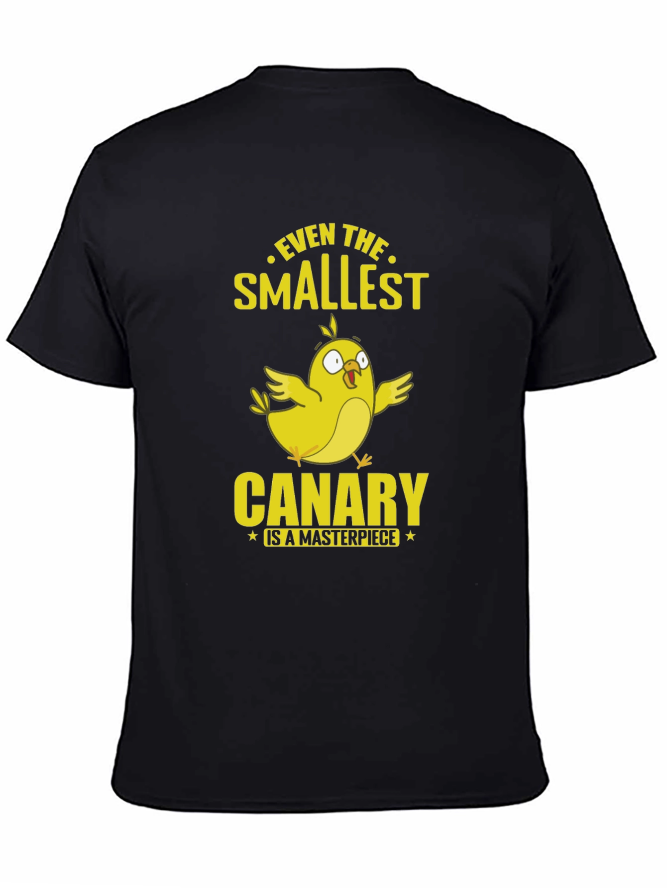 Black Smallest Canary Masterpiece Black T-Shirt view 4