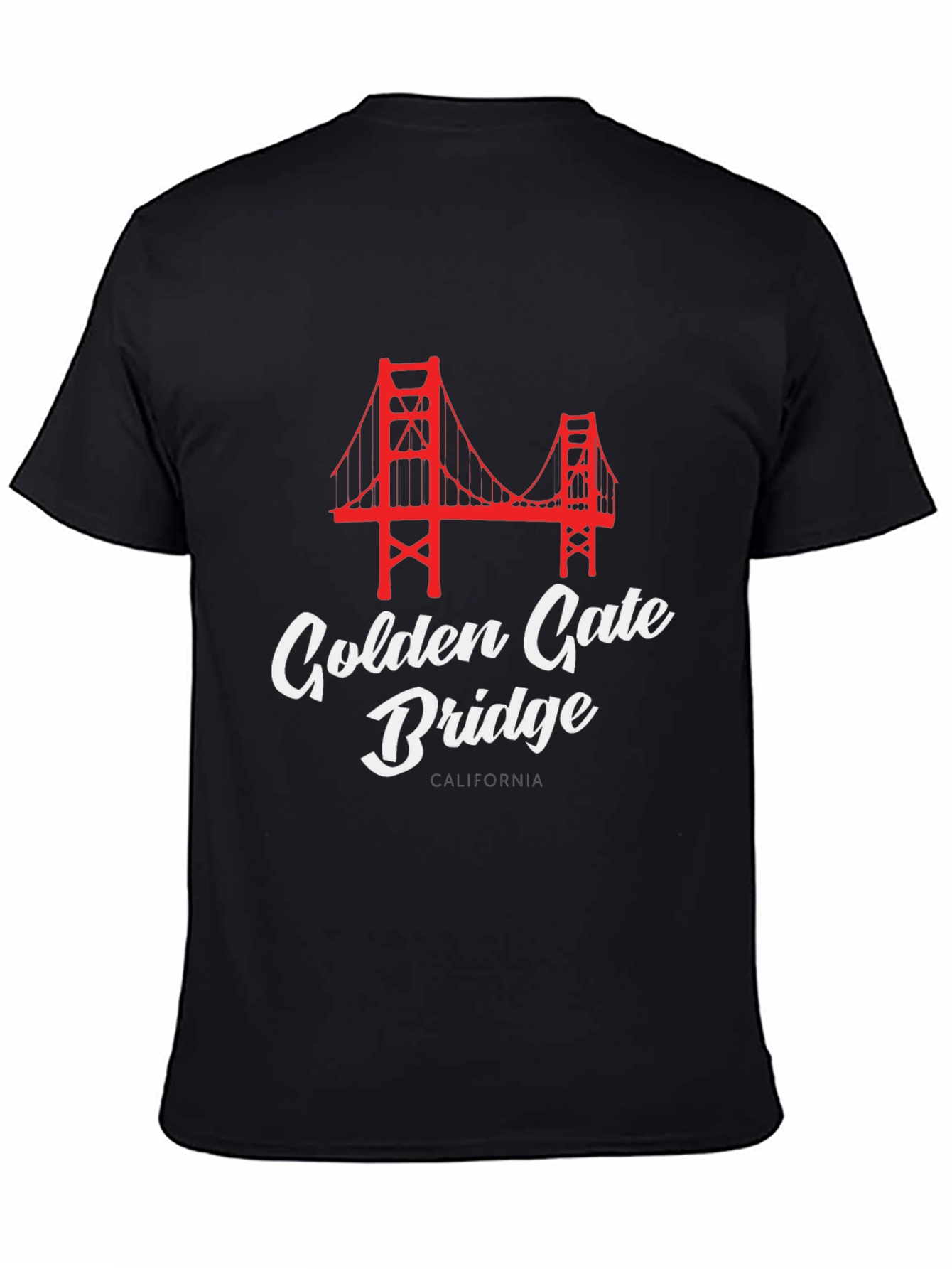 Black Golden Gate Bridge Graphic Tee view 4