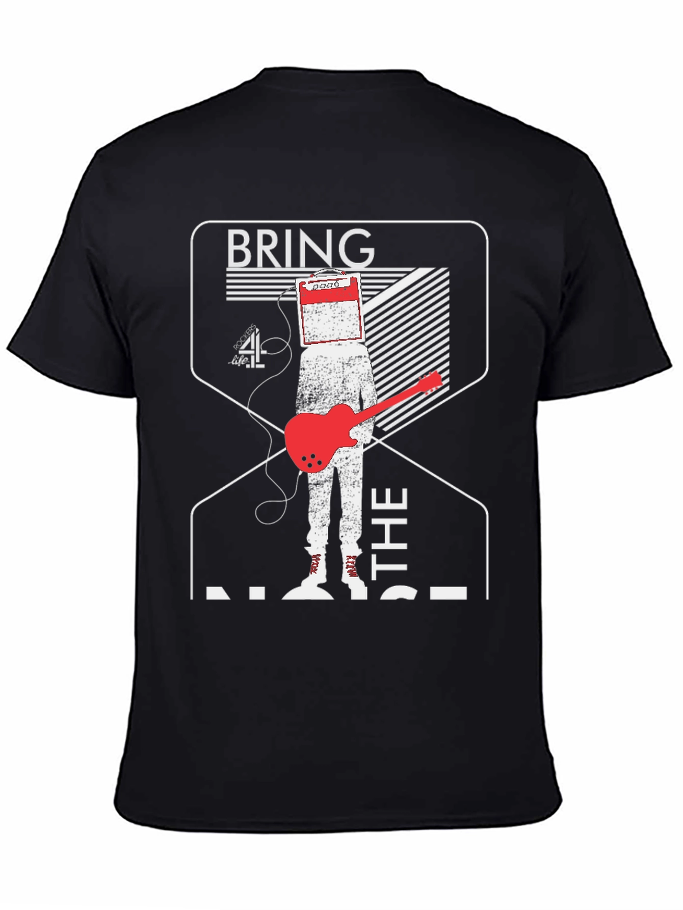 Black Bring the Noise Graphic Tee - Black view 4