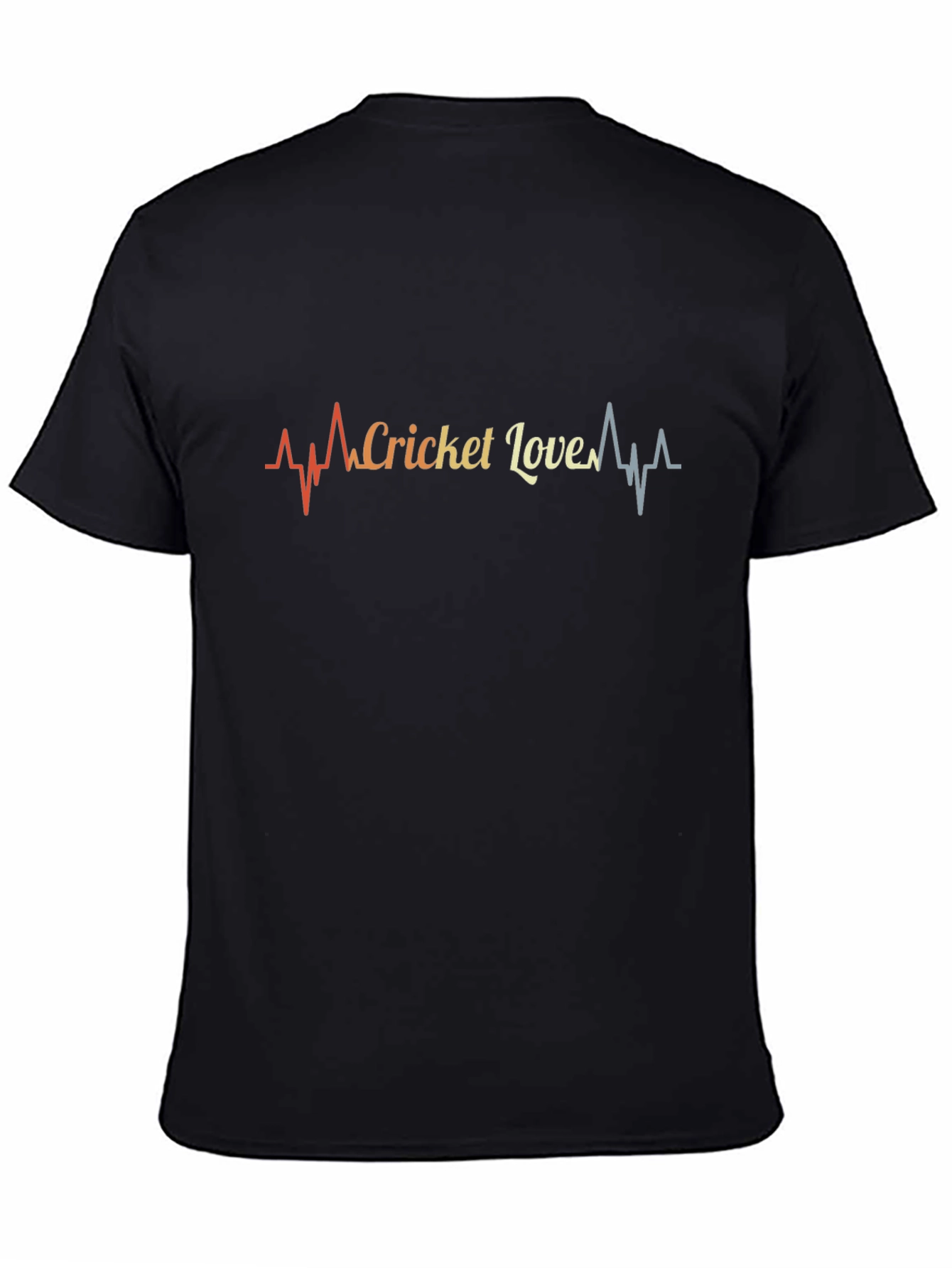 Black Cricket Love Heartbeat Graphic Tee view 4