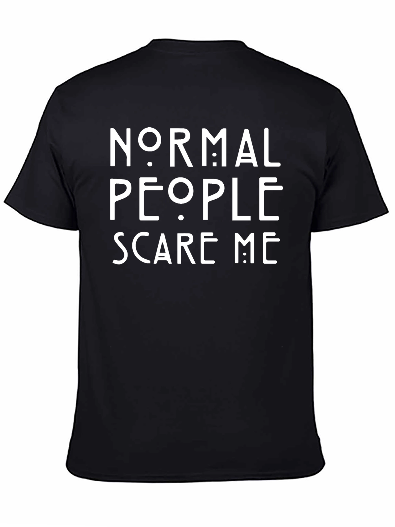 Black Normal People Scare Me Graphic T-Shirt view 4