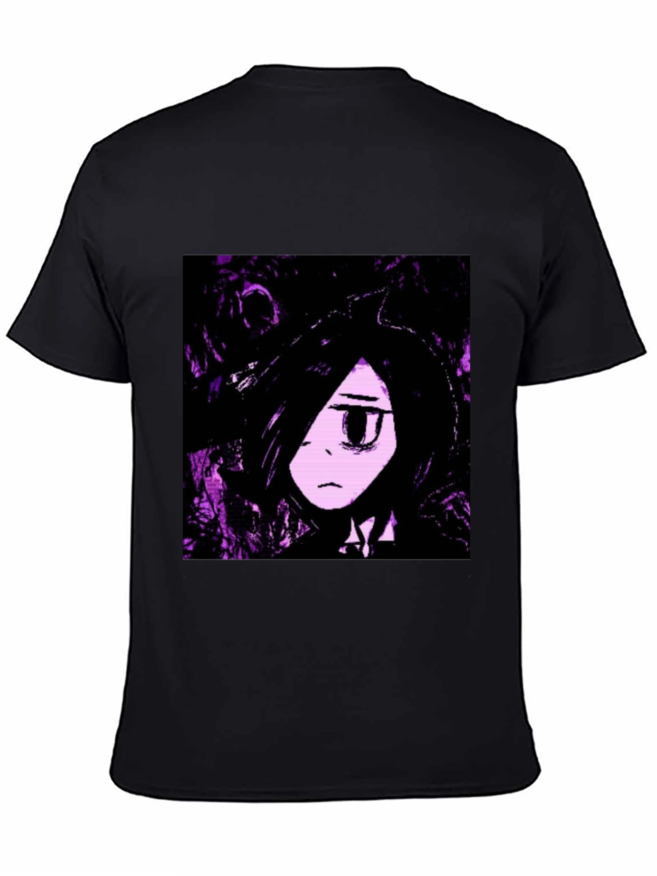 Black Anime Graphic Black T-Shirt view 4