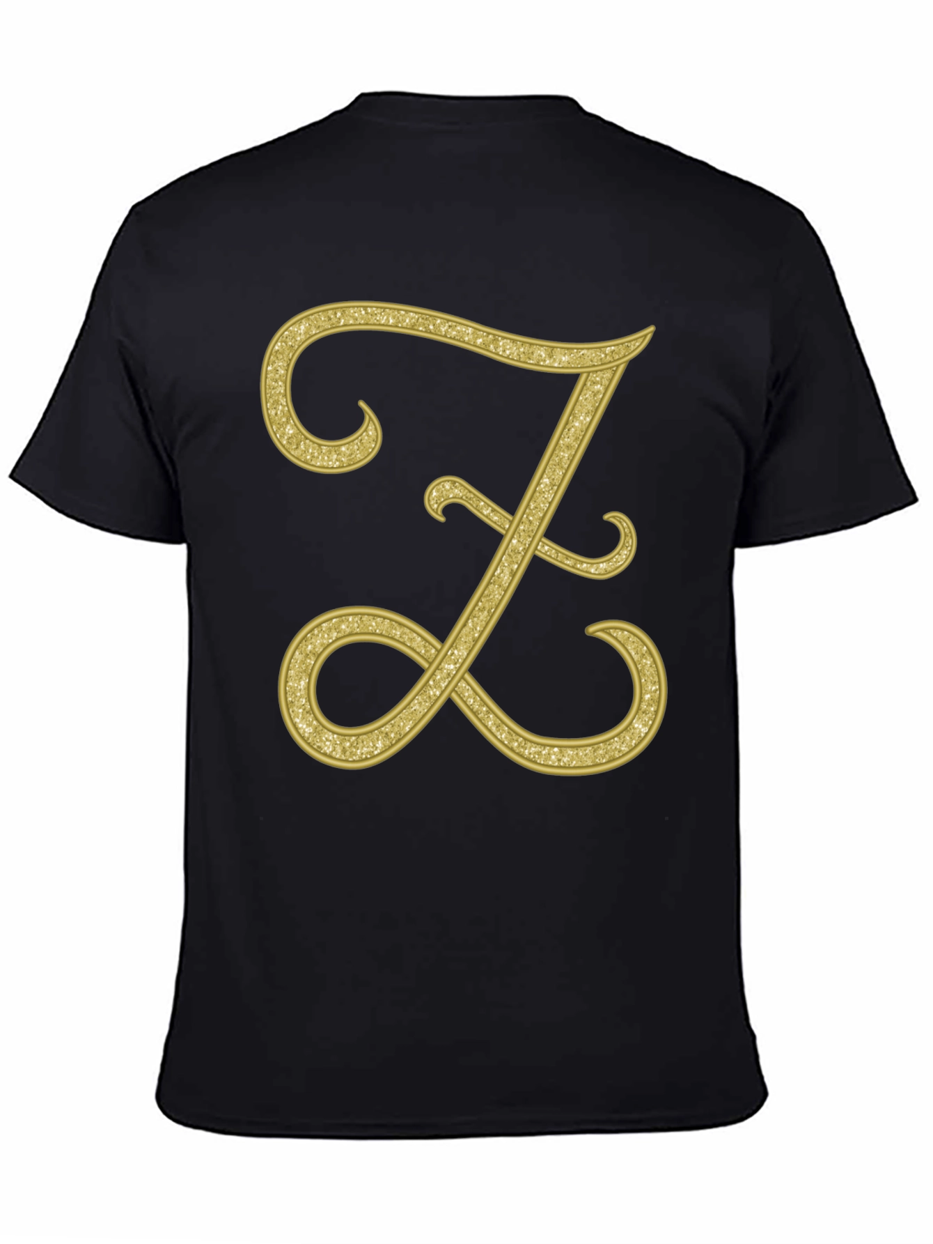 Black Elegant Letter Z T-Shirt - Stylish Initial Tee view 4