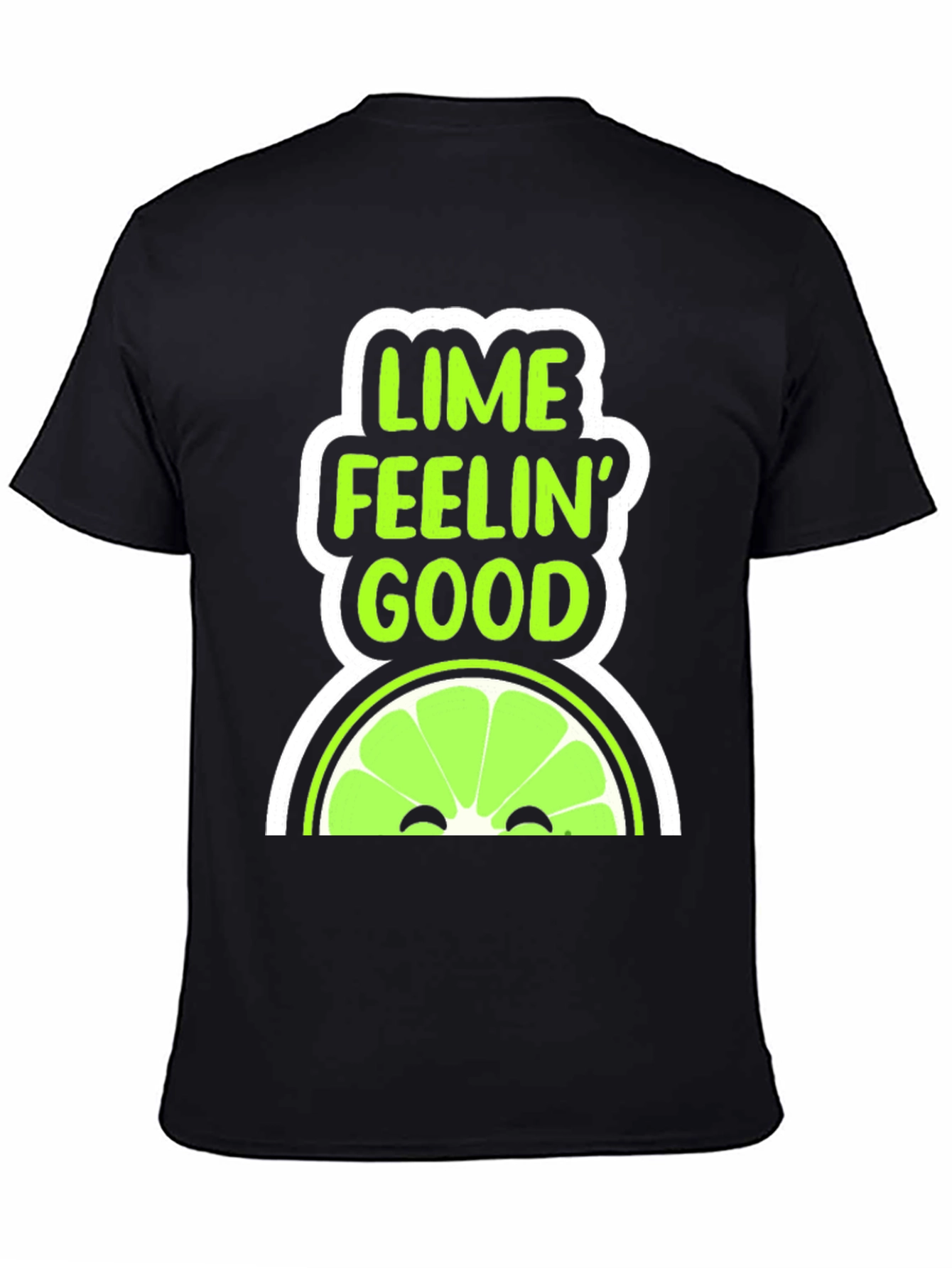 Black Lime Feelin' Good Graphic T-Shirt view 4