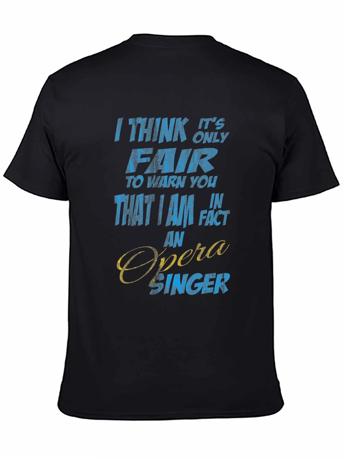 Black Opera Singer Novelty T-Shirt view 4