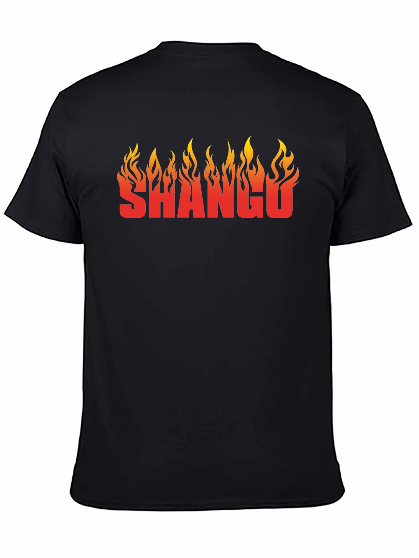 Black Shango Flame Graphic Black T-Shirt view 4