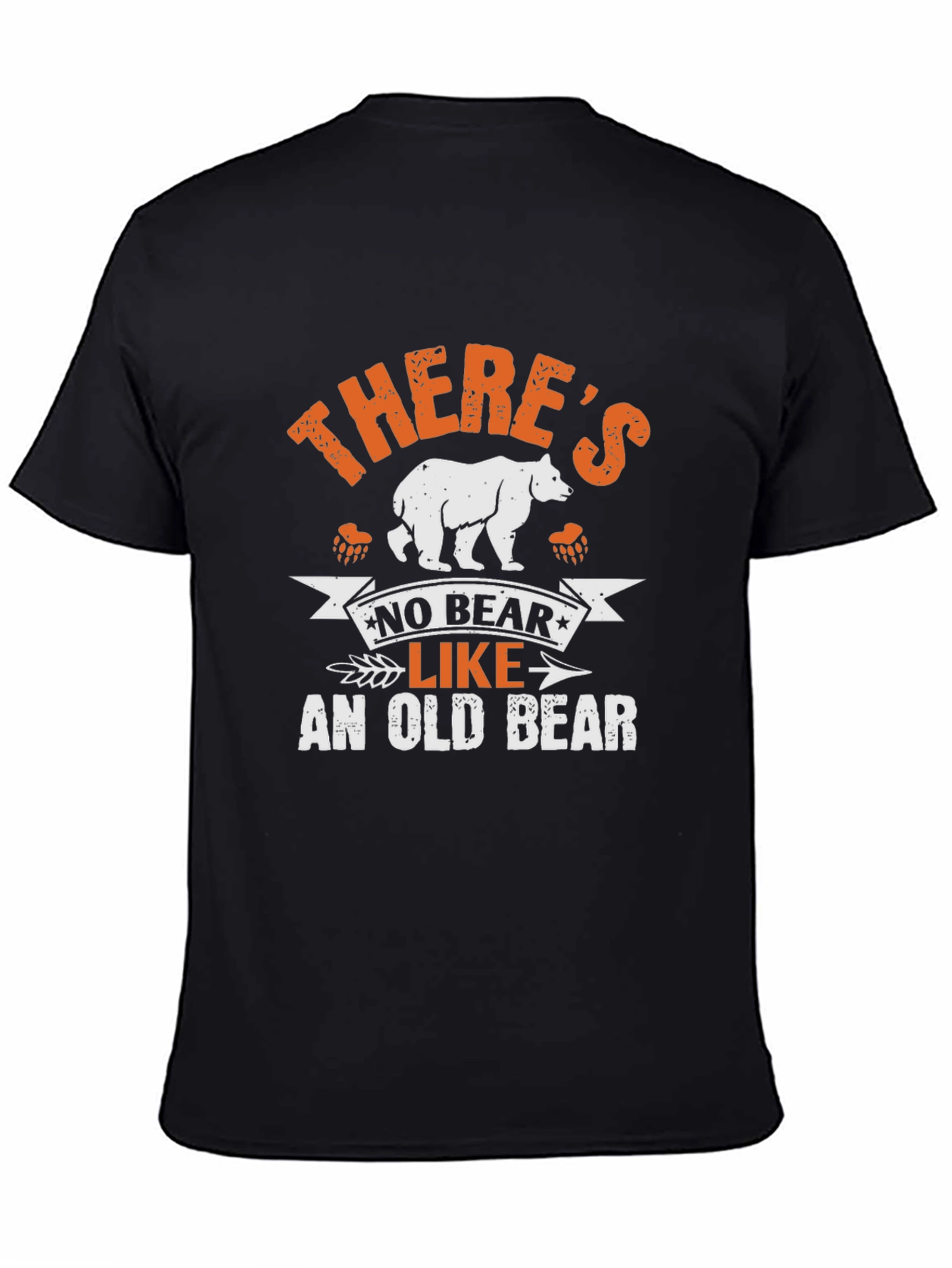 Black There's No Bear Like an Old Bear T-Shirt view 4
