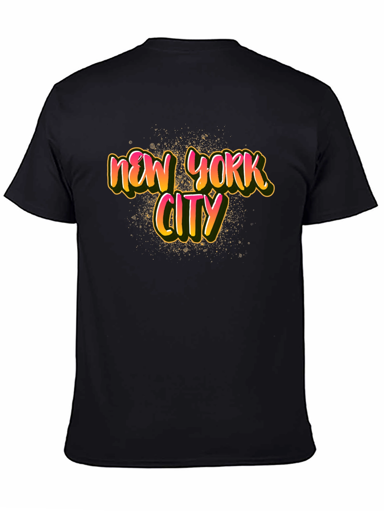 Black New York City Graphic Print Black T-Shirt view 4