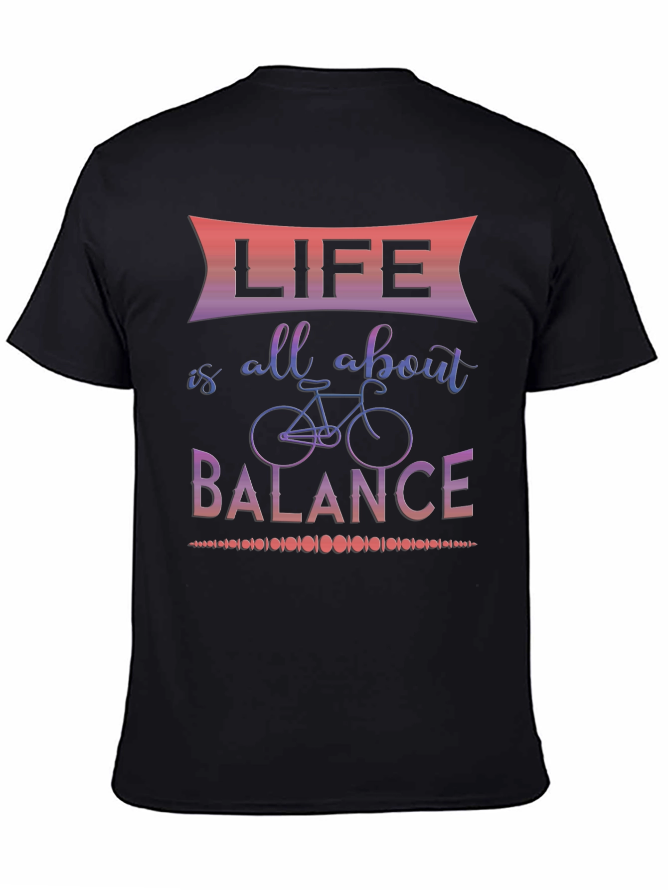 Black Life is all about balance graphic tee view 4