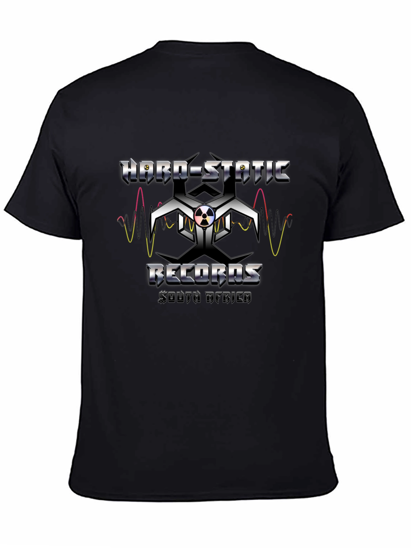 Black Hard-Static Records Graphic Tee view 4