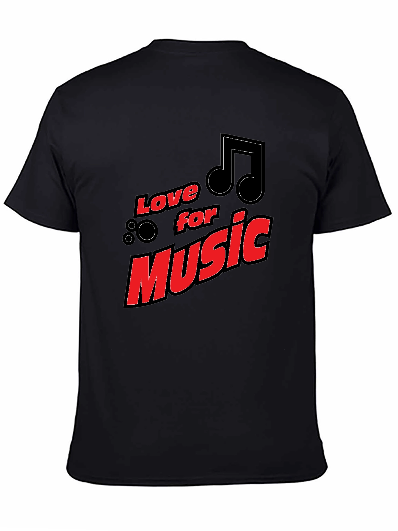 Black Love for Music Black Graphic Tee view 4